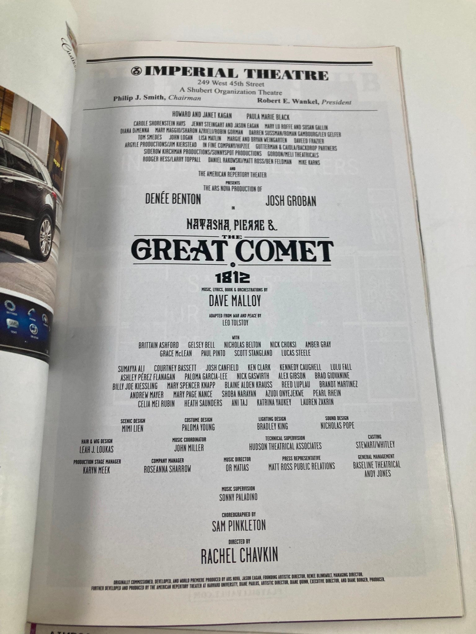 2017 Playbill Imperial Theatre Denee Benton in The Great Comet 1812