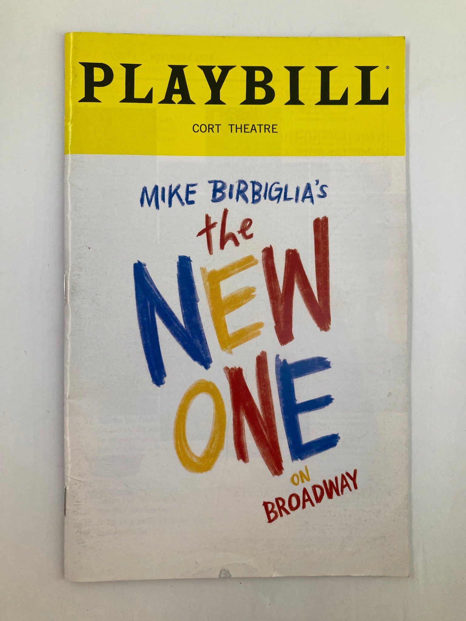 2018 Playbill Cort Theatre Mike Birbiglia's The New One by Seth Barrish