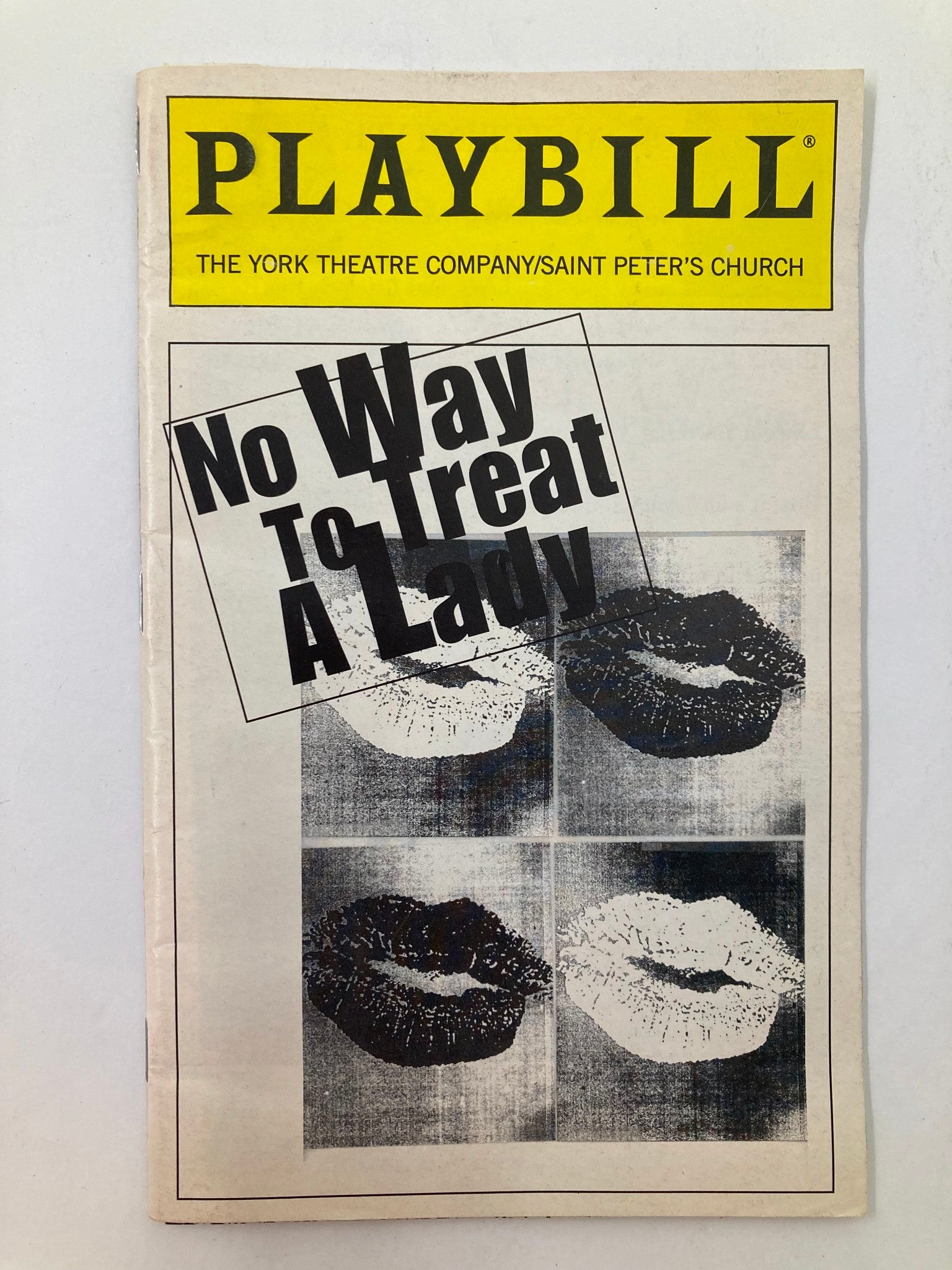 1997 Playbill The York Theatre Adam Grupper in No Way To Treat A Lady