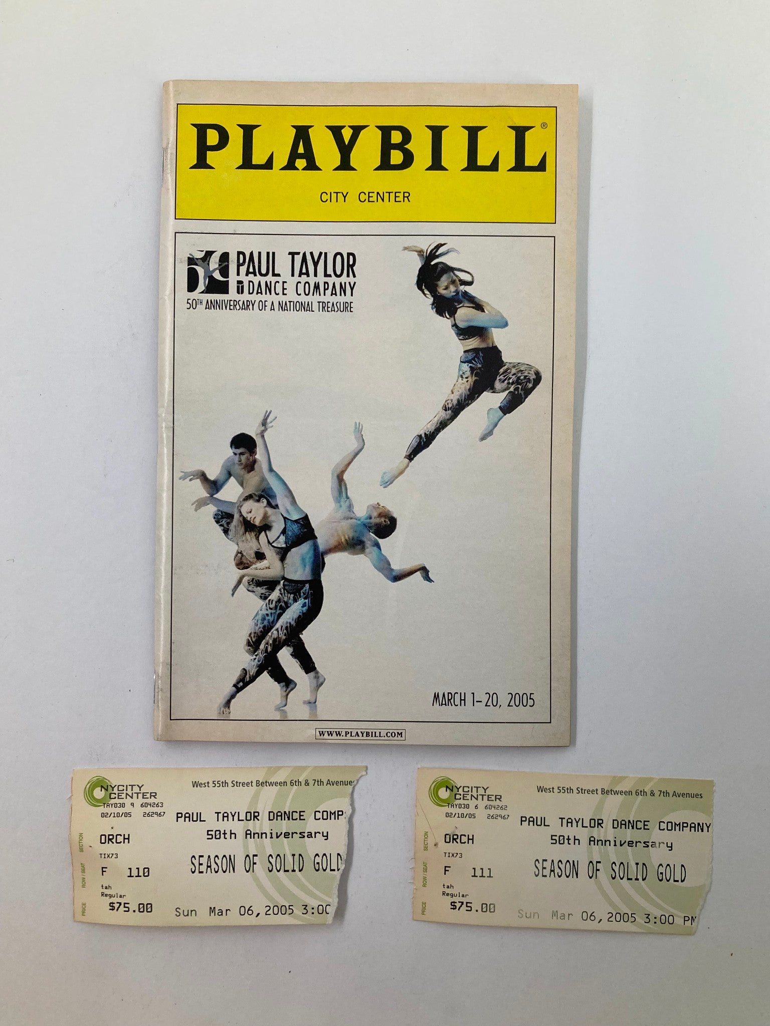 2005 Playbill New York City Center Patrick Corbin in Paul Taylor Dance Company