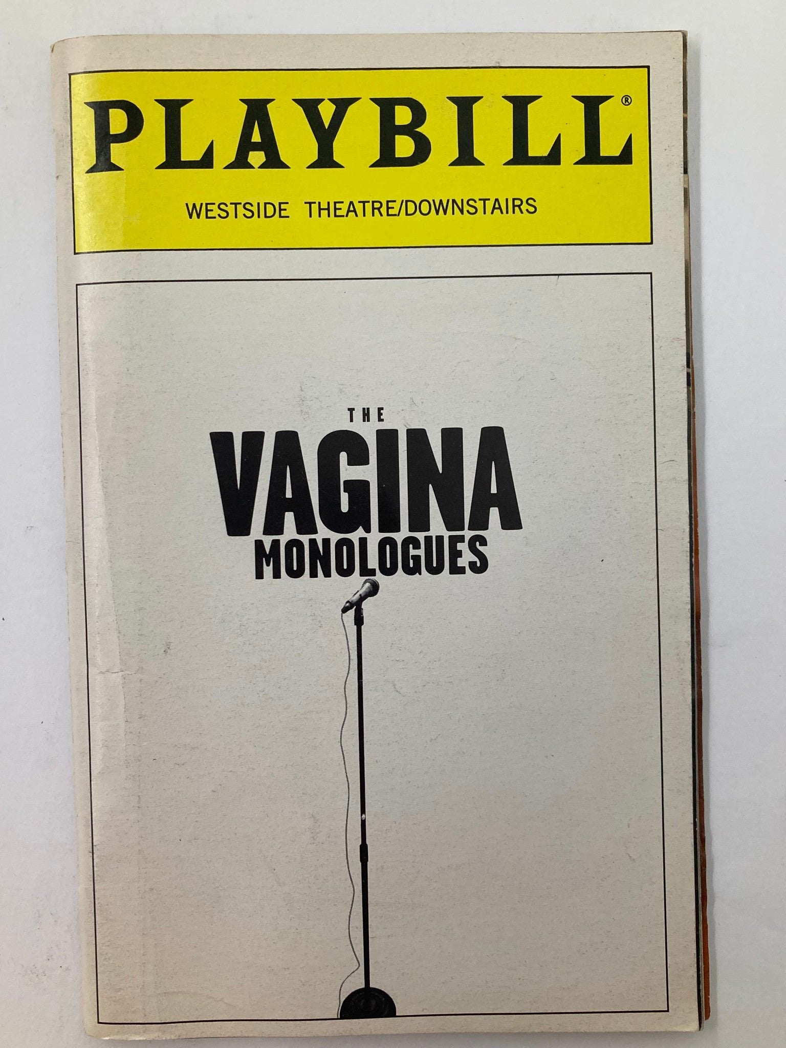 1999 Playbill Westside Theatre Eve Ensler in The Vagina Monologues