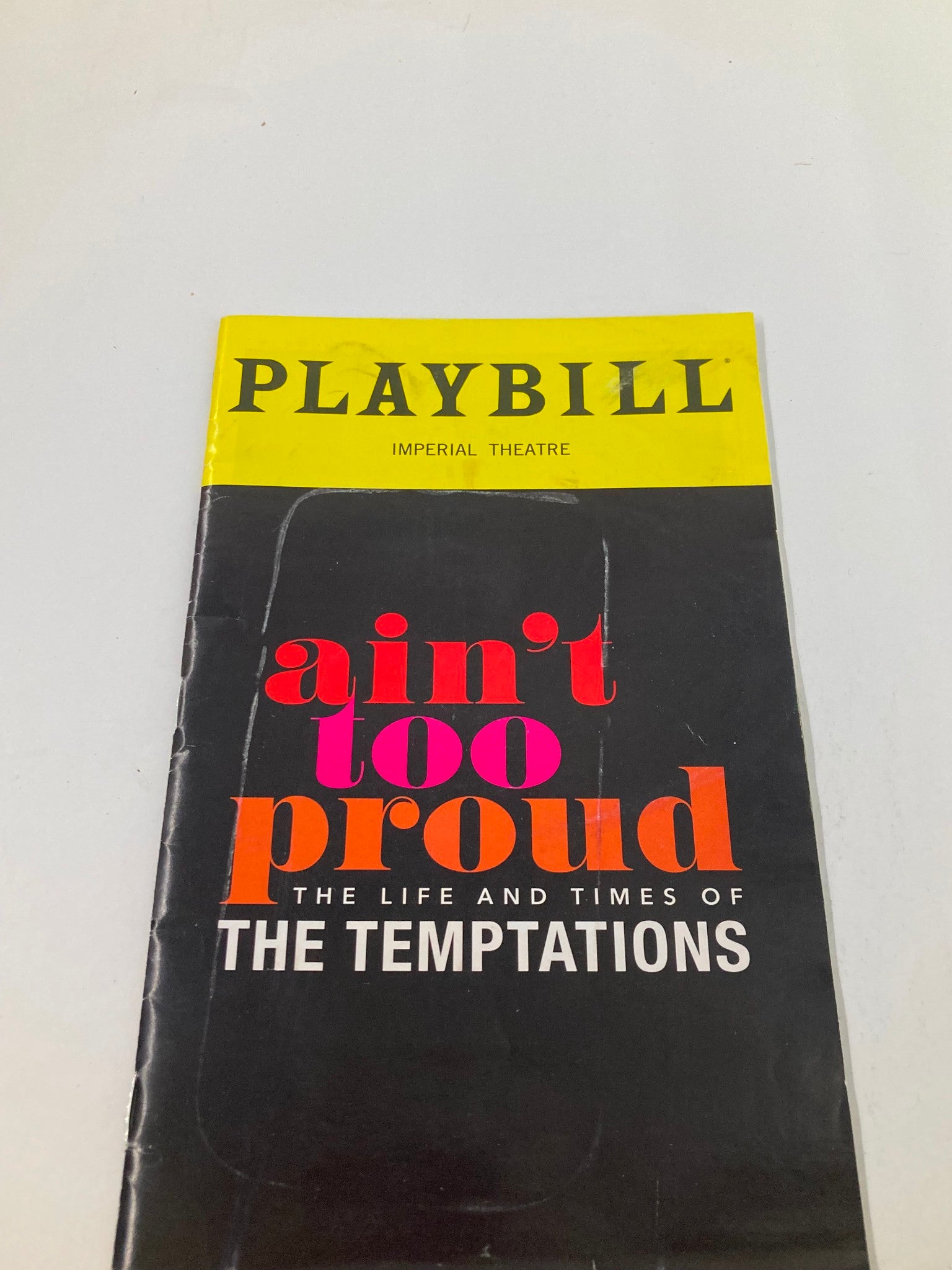 2019 Playbill Imperial Theatre Derrick Baskin, James Harkness in Ain't Too Proud