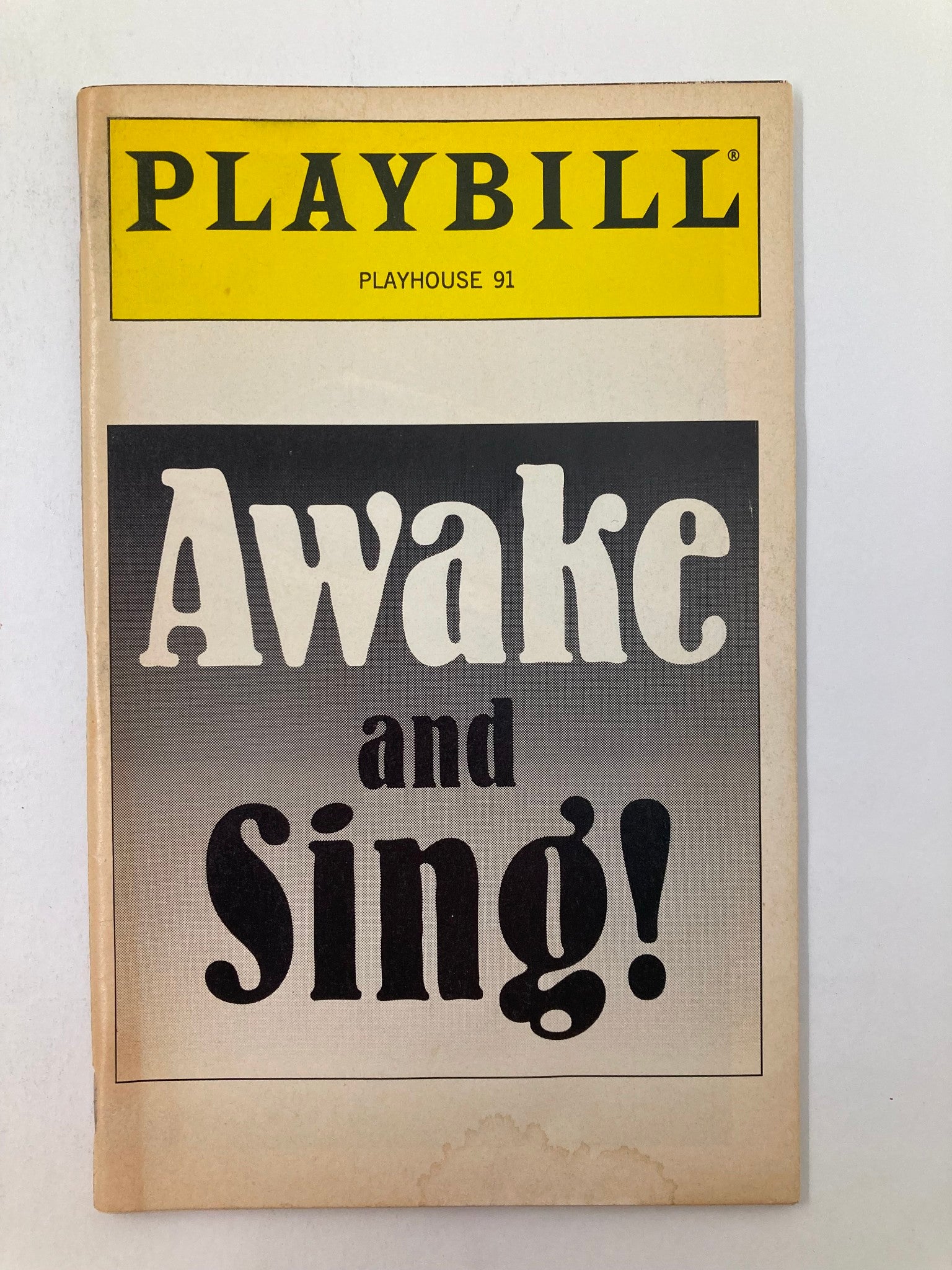 1995 Playbill Playhouse 91 Tovah Feldshuh, Stephen Lang in Awake and Sing!