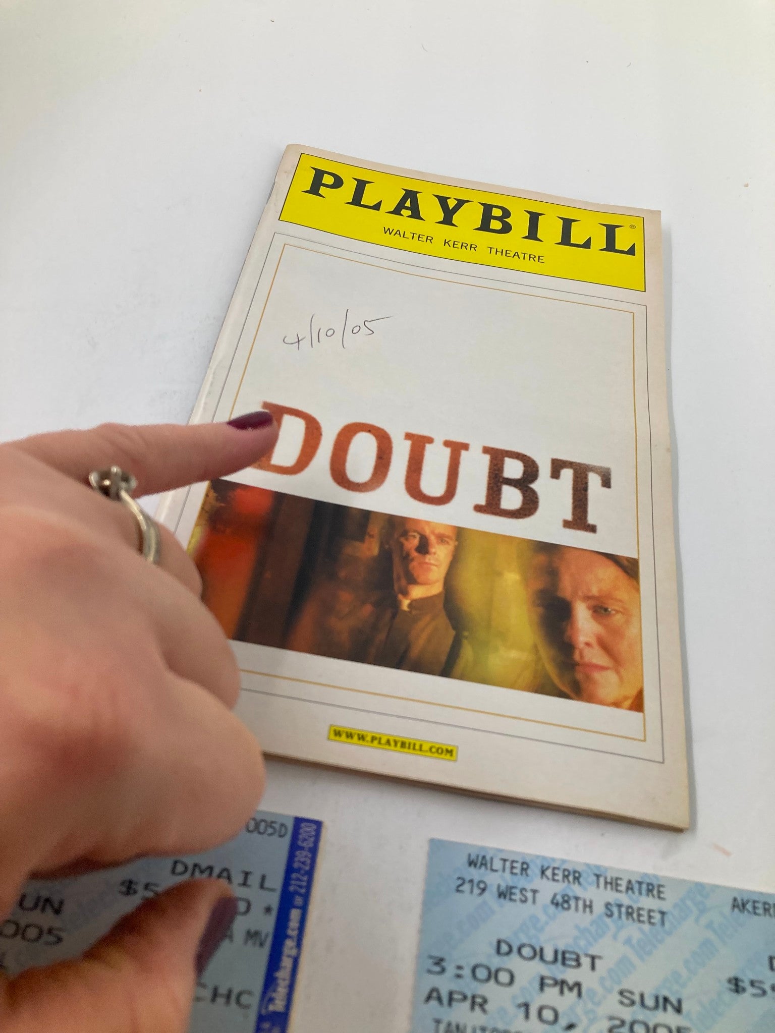 2005 Playbill Walter Kerr Theatre Cherry Jones, Brian O'Byrne in Doubt A Parable