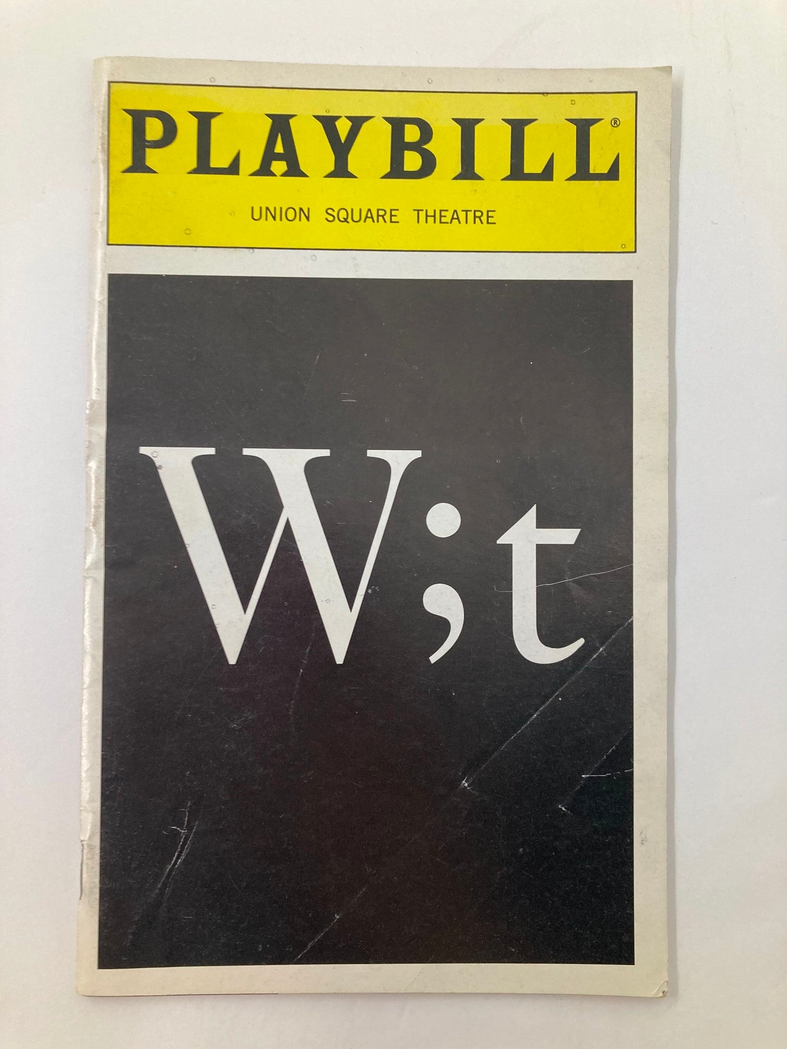 2000 Playbill Union Square Theatre Lisa Harrow, William Cain in Wit