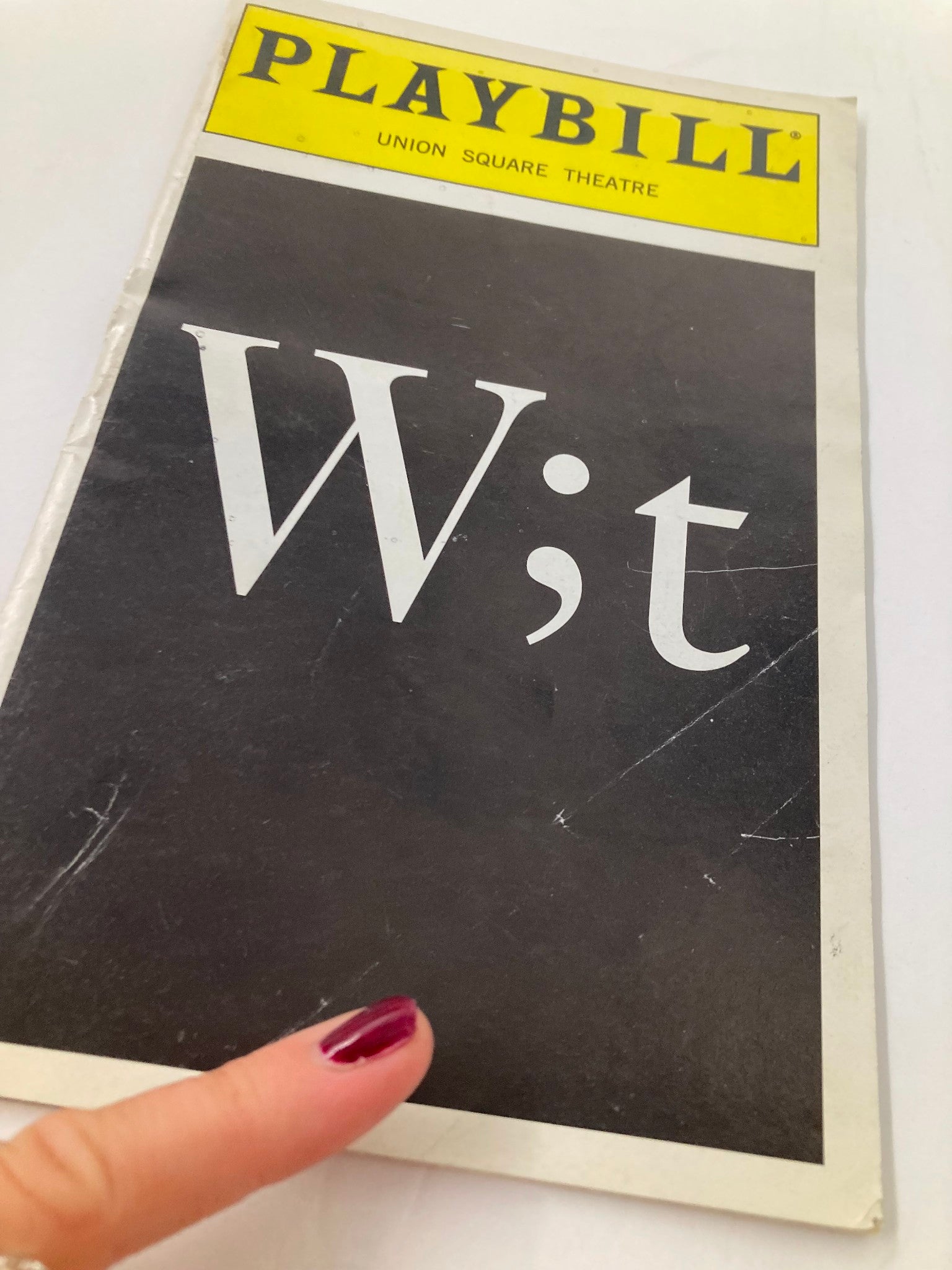 2000 Playbill Union Square Theatre Lisa Harrow, William Cain in Wit