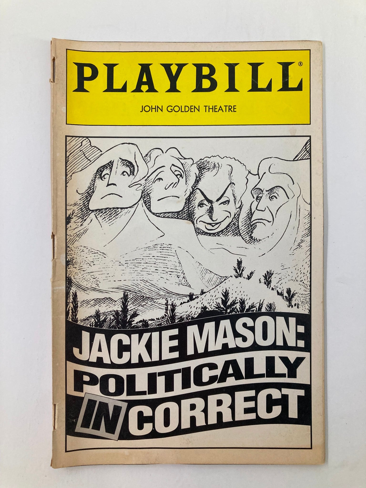 1995 Playbill Golden Theatre Jackie Mason Politically In Correct