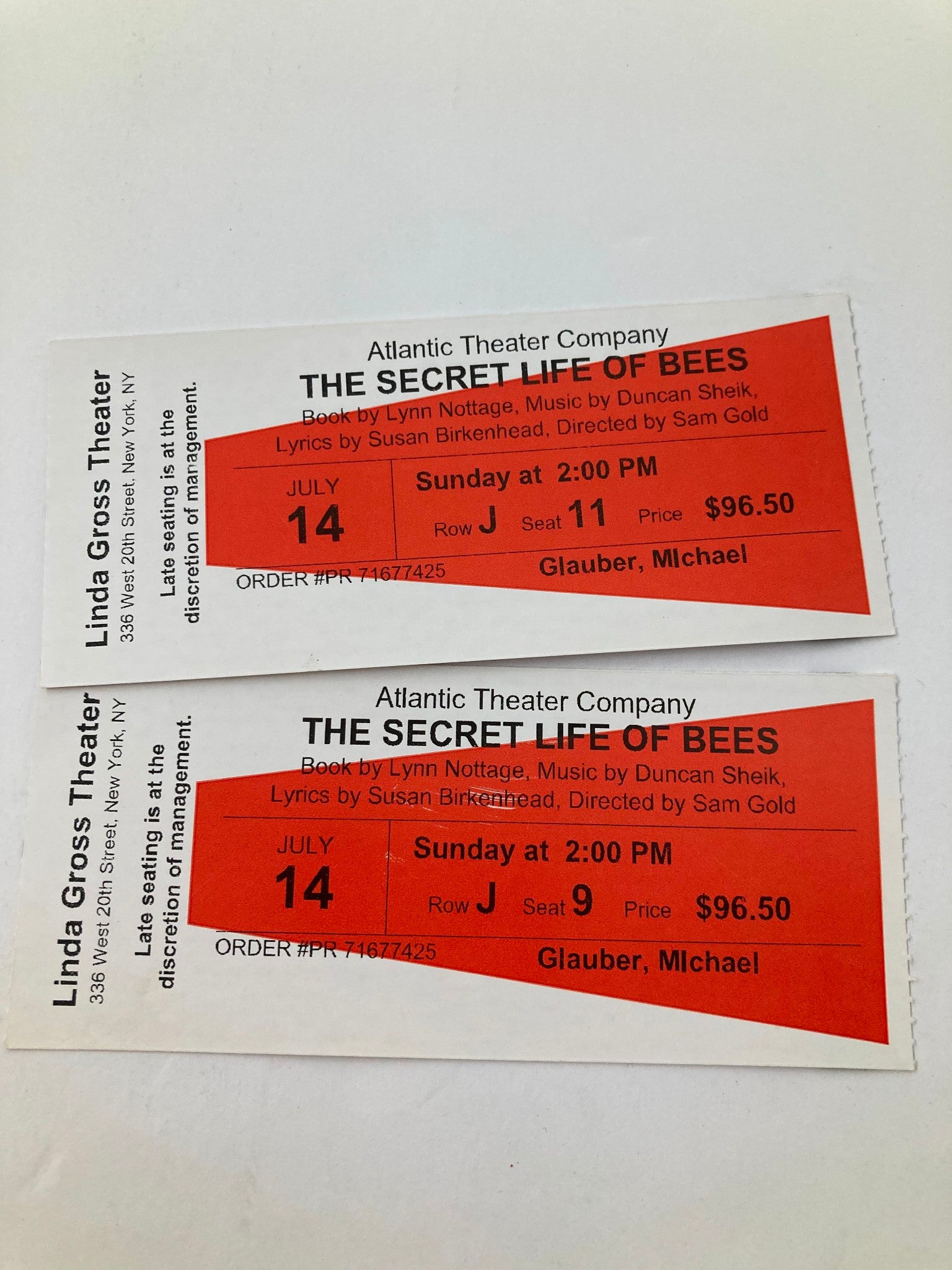 2019 Playbill Linda Gross Theater Romelda Teron in The Secret Life of Bees