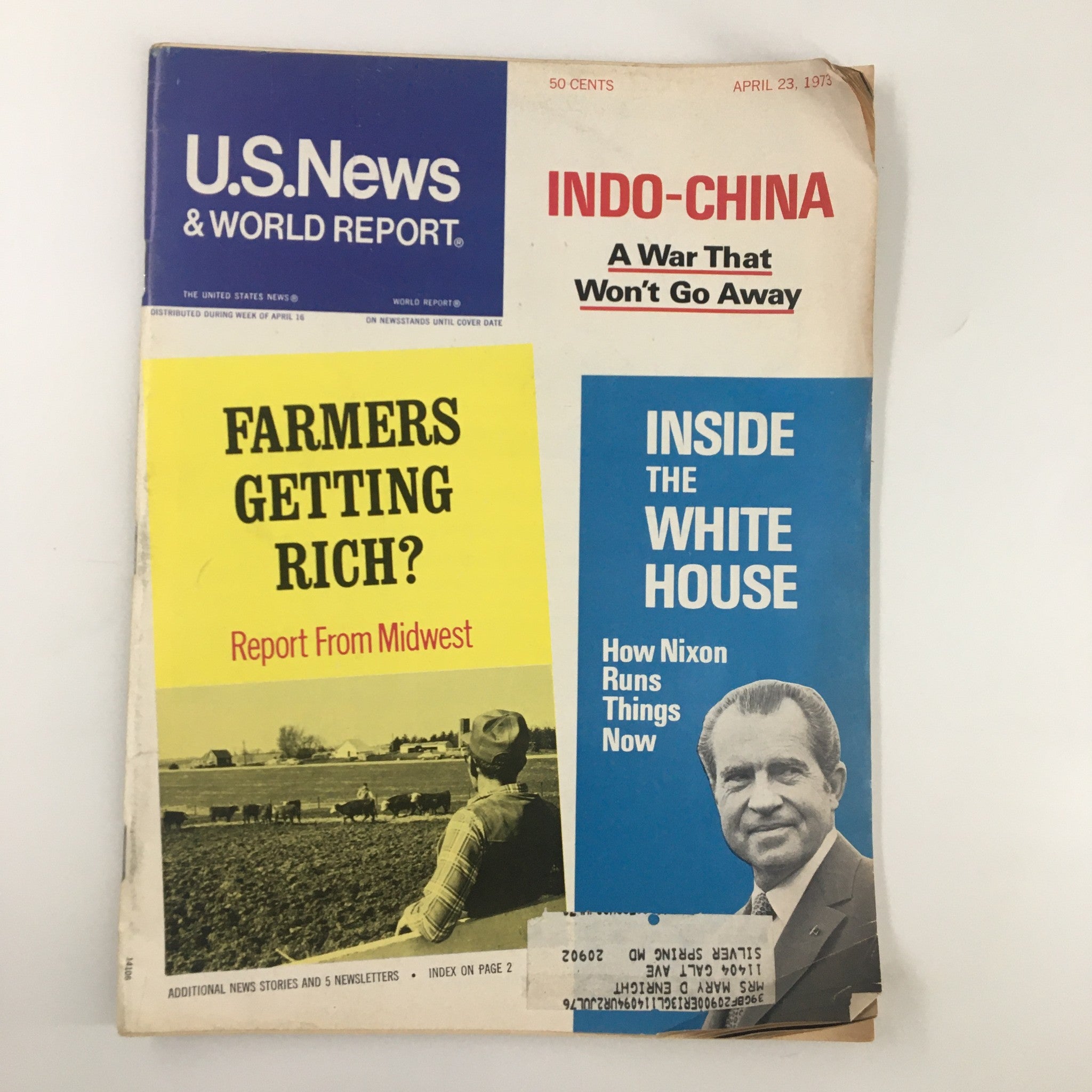 US News & World Report Magazine April 23 1973 How Richard Nixon Ruins Things Now