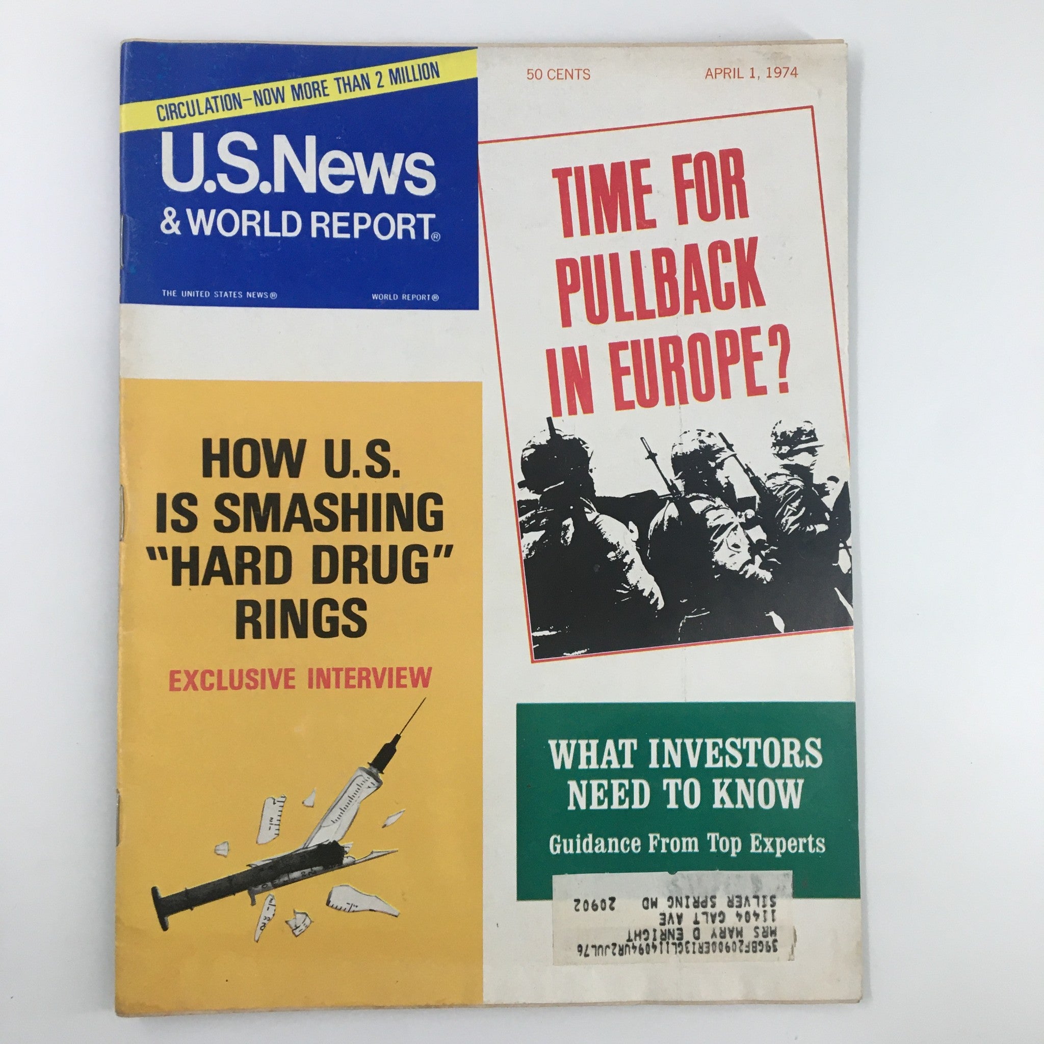 US News & World Report Magazine April 1 1974 Time For Pullback in Europe