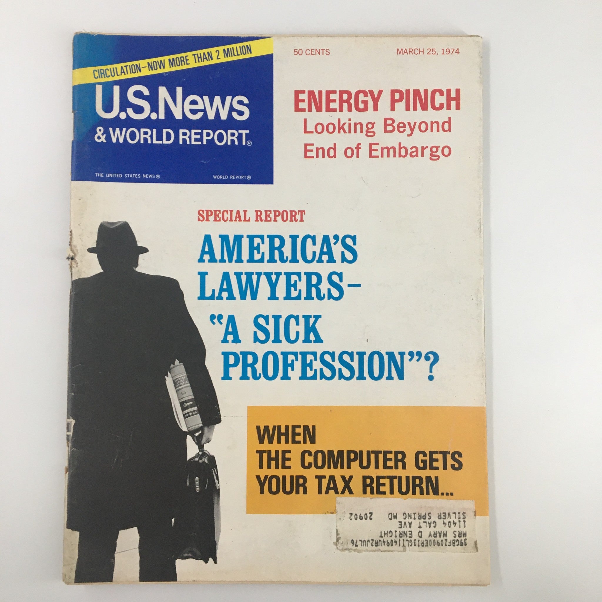 US News & World Report Magazine March 25 1974 Looking Beyond End of Embargo