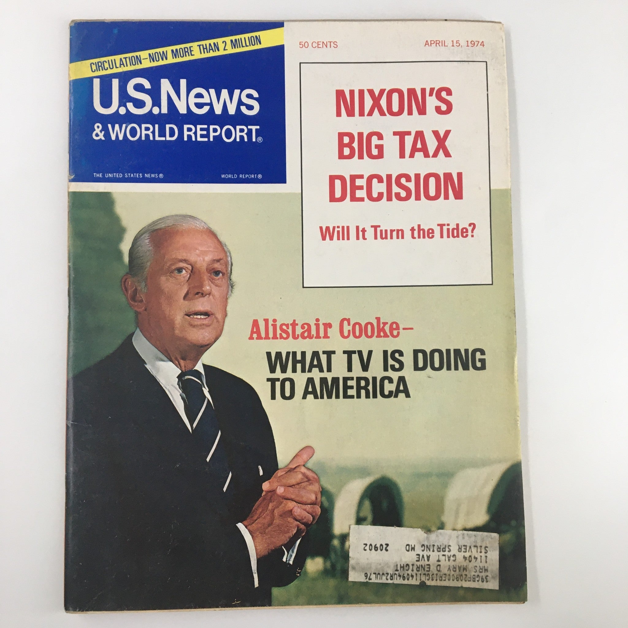 US News & World Report Magazine April 15 1974 Alistair Cooke & Richard Nixon