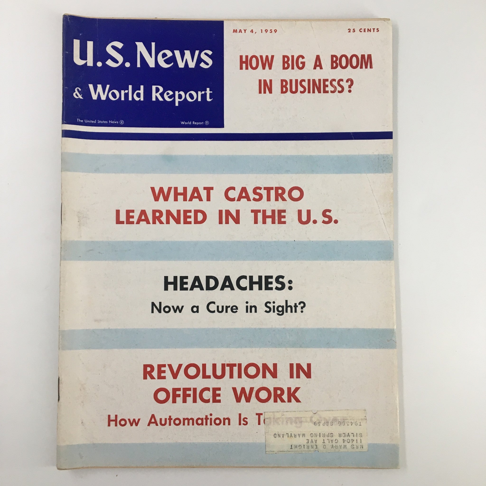 US News & World Report Magazine May 4 1959 Revolution in Office Work