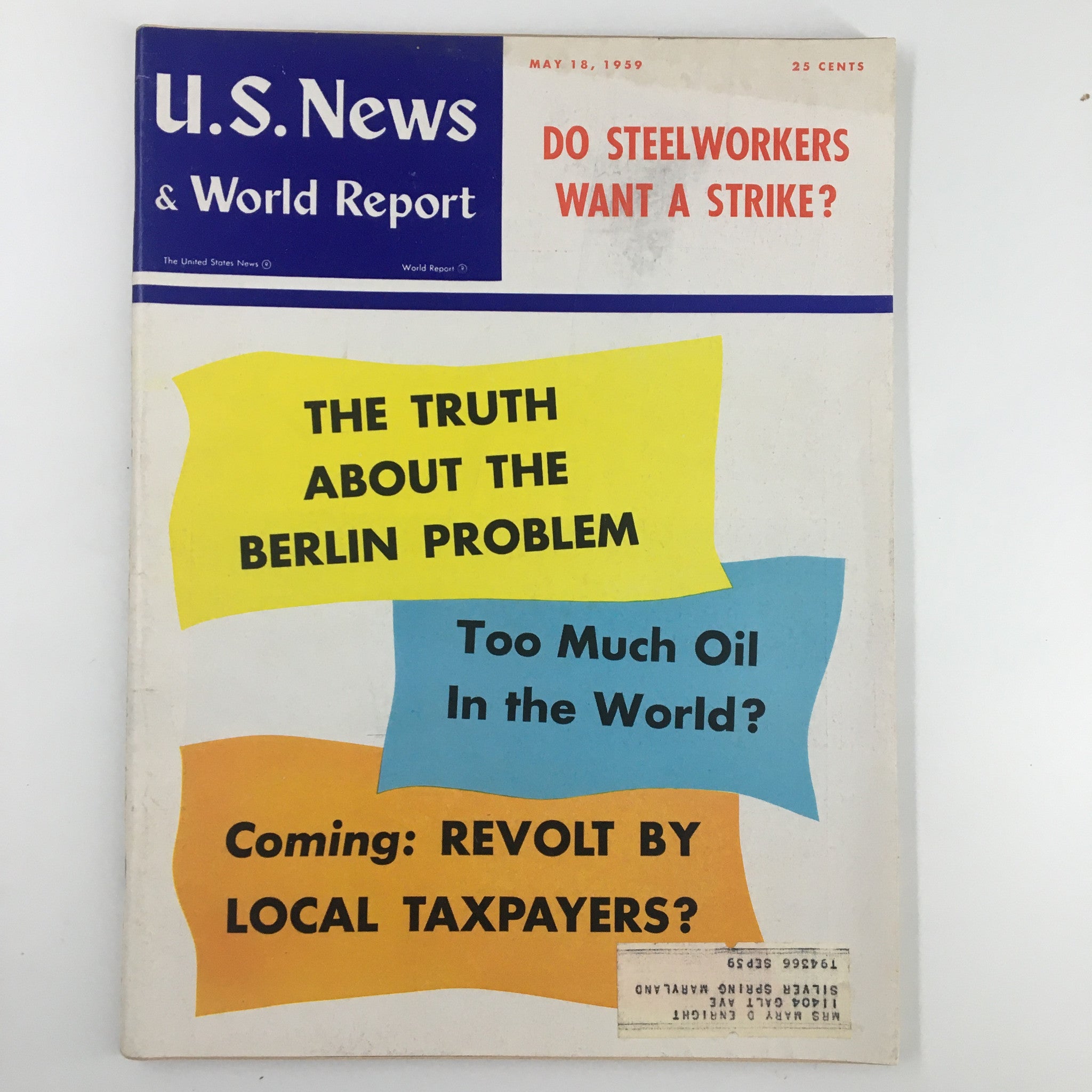 US News & World Report Magazine May 18 1959 The Truth About Berlin Problem