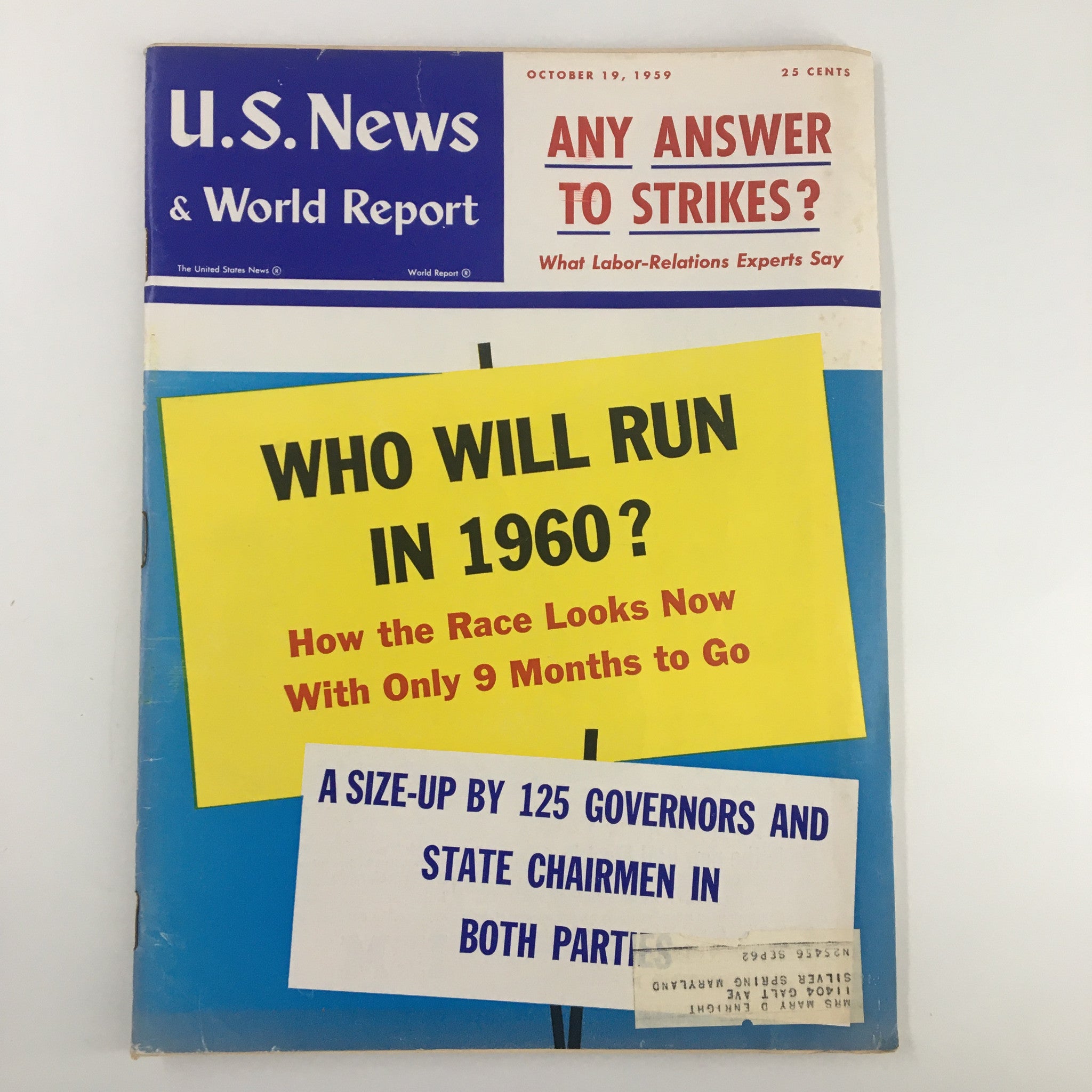 US News & World Report Magazine October 19 1959 Who Will Run in The Year 1960