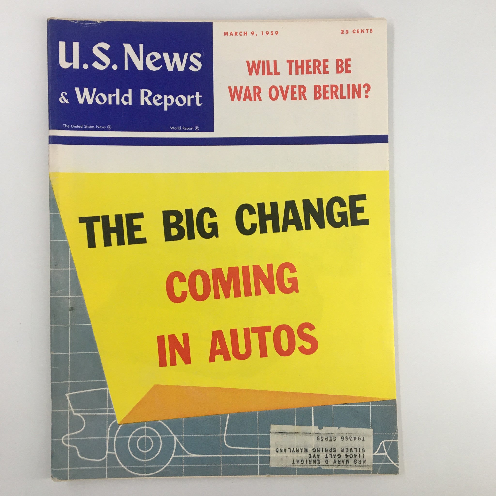 US News & World Report Magazine March 9 1959 The Big Change Coming in Autos