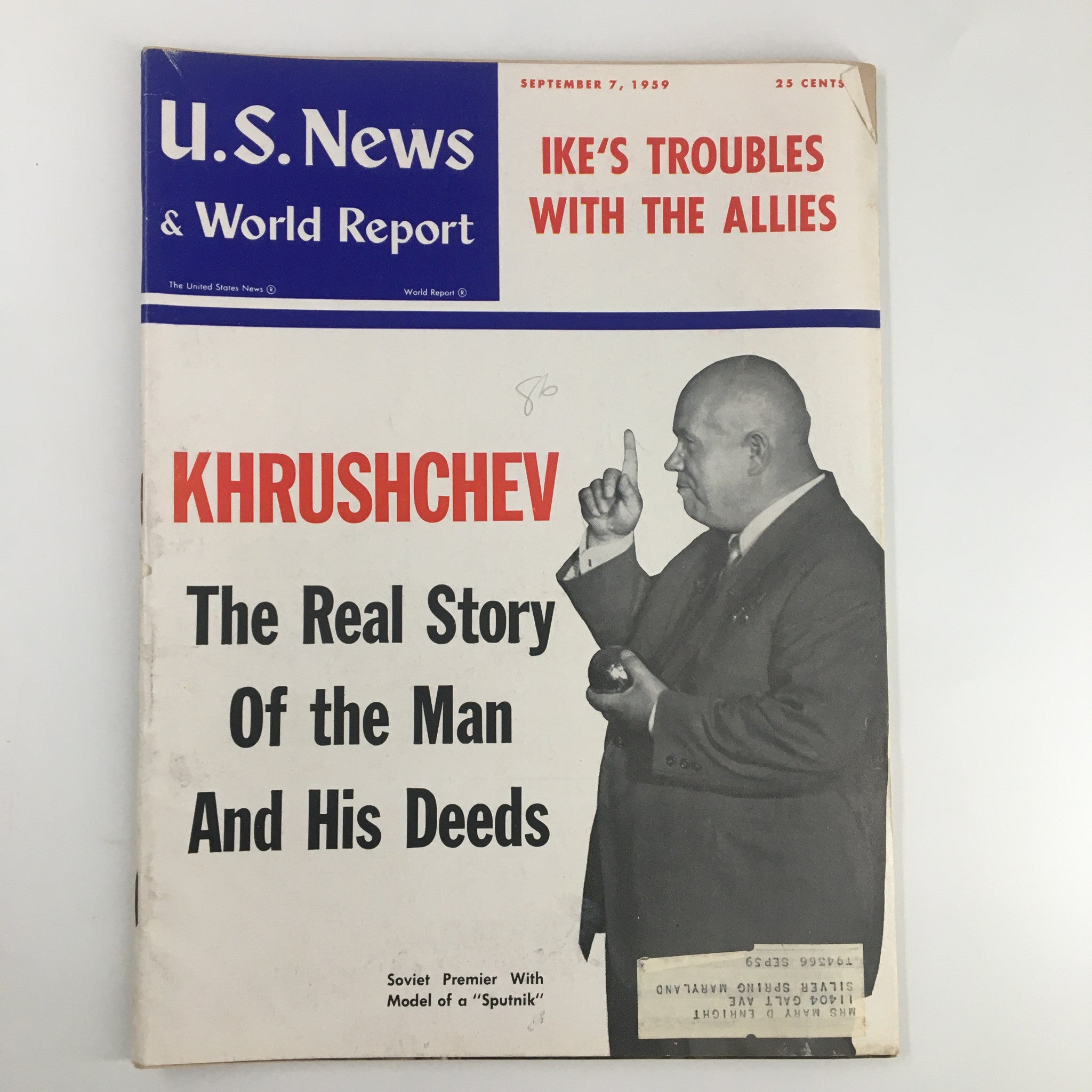 US News & World Report Magazine September 7 1959 Nikita Khrushchev Real Story