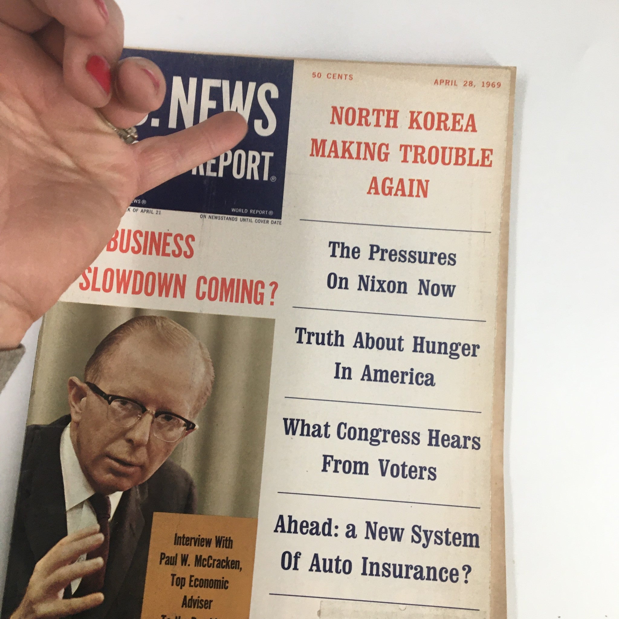 US News & World Report Magazine April 28 1969 Paul W. McCracken Interview