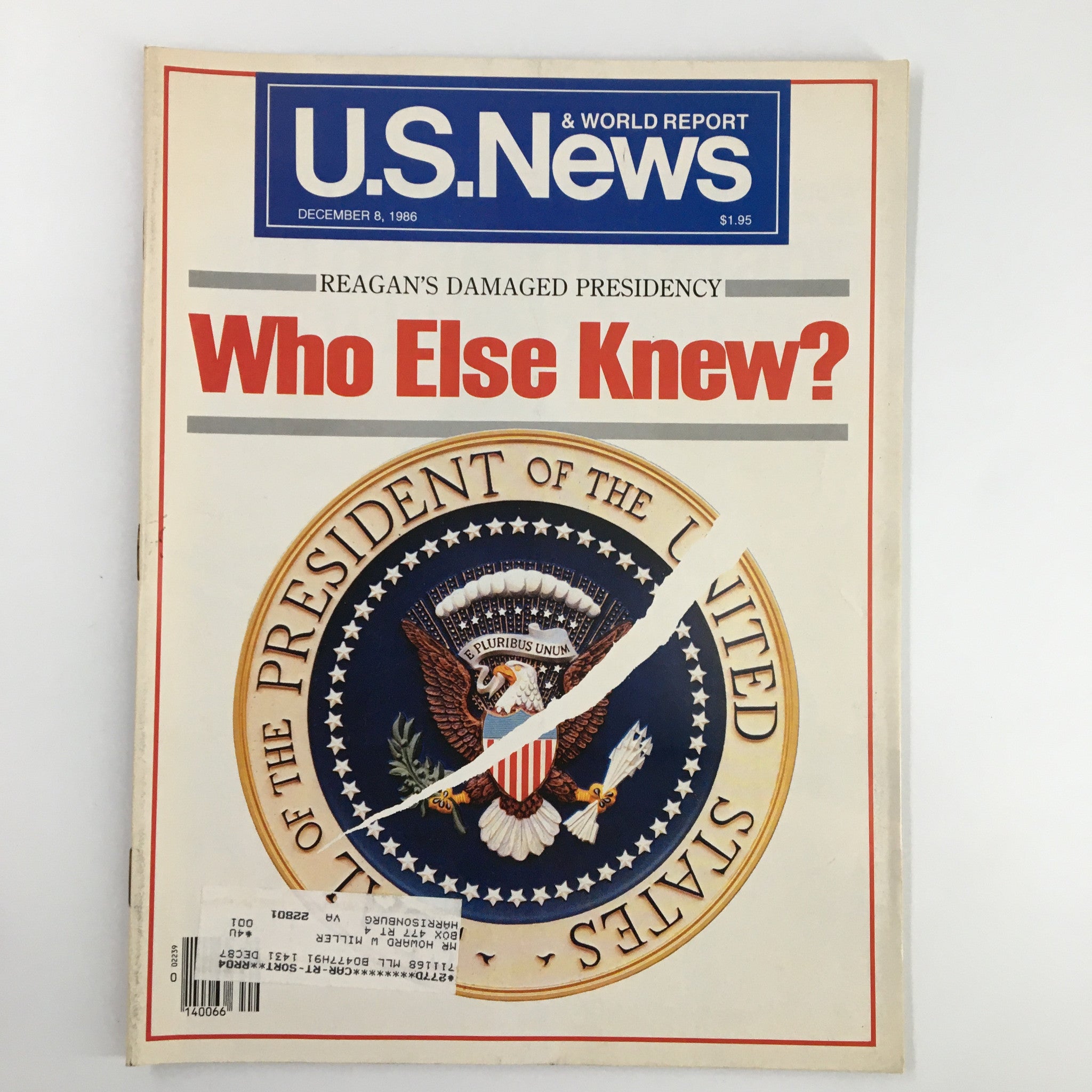 US News & World Report Magazine December 8 1986 Reagan's Damaged Residency