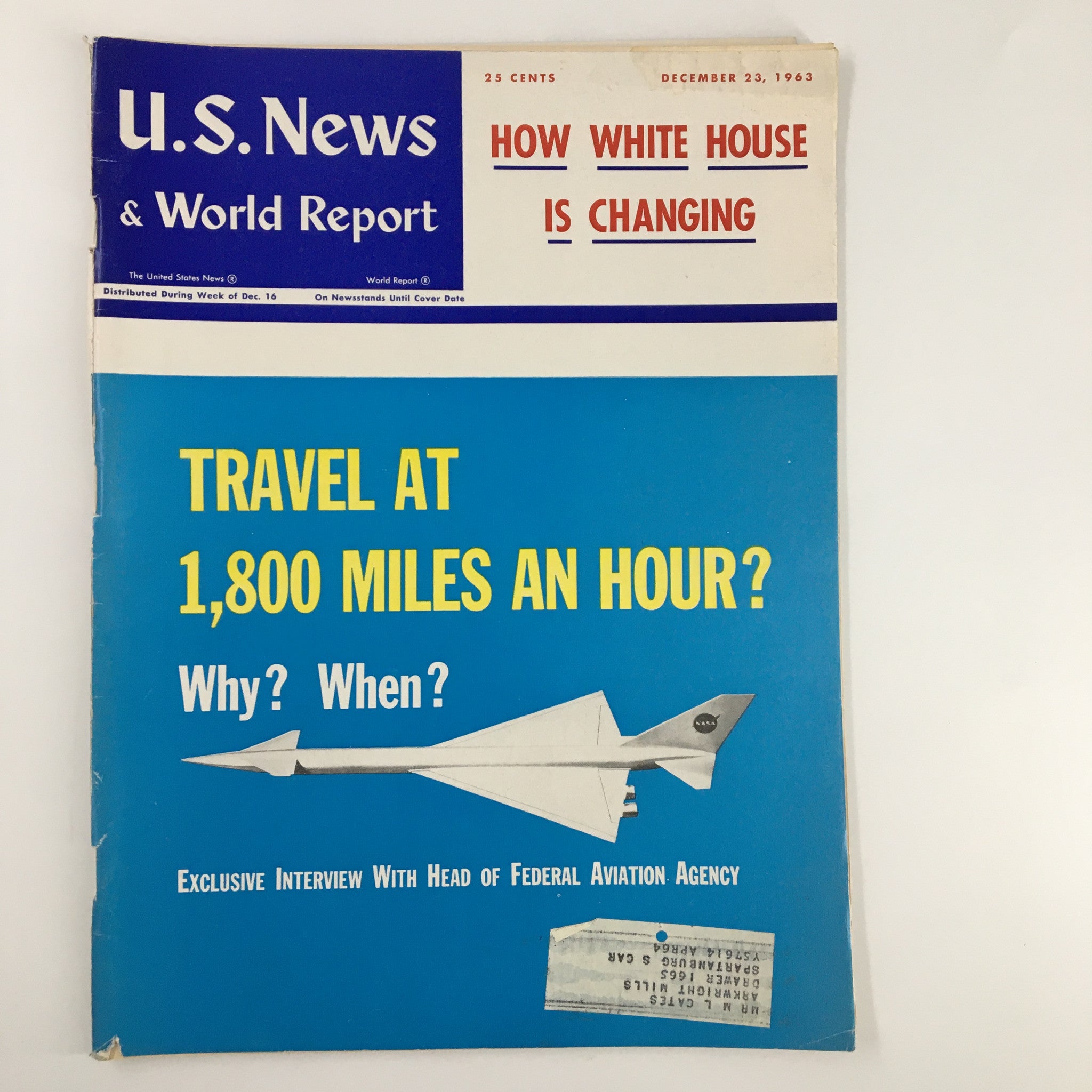 US News & World Report Magazine December 23 1963 How White House if Changing