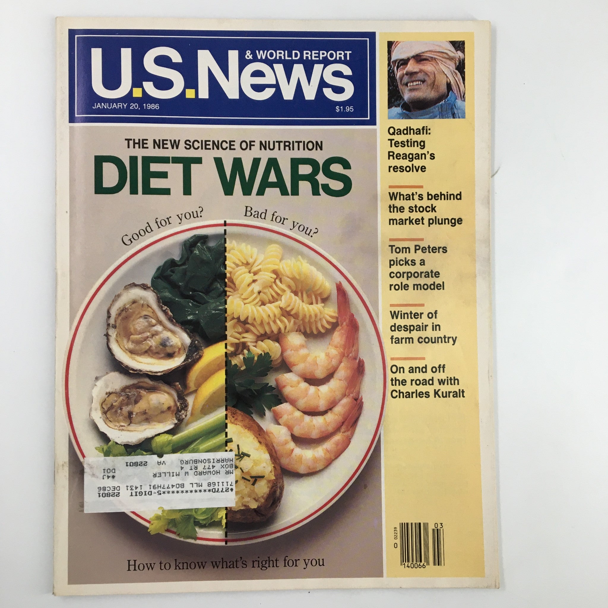 US News & World Report Magazine January 20 1986 Science of Nutrition Diet Wars