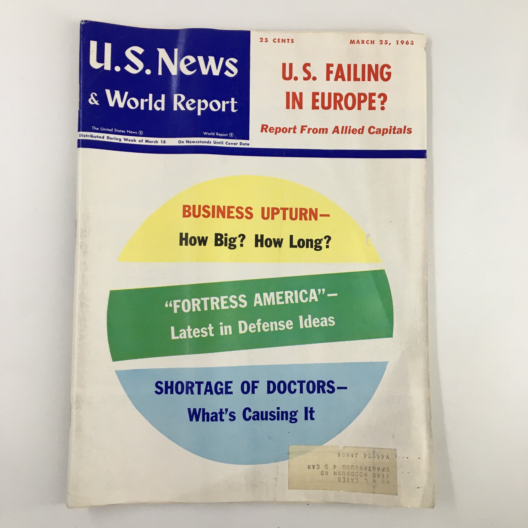 US News & World Report Magazine March 25 1963 Latest in Defense Ideas in America