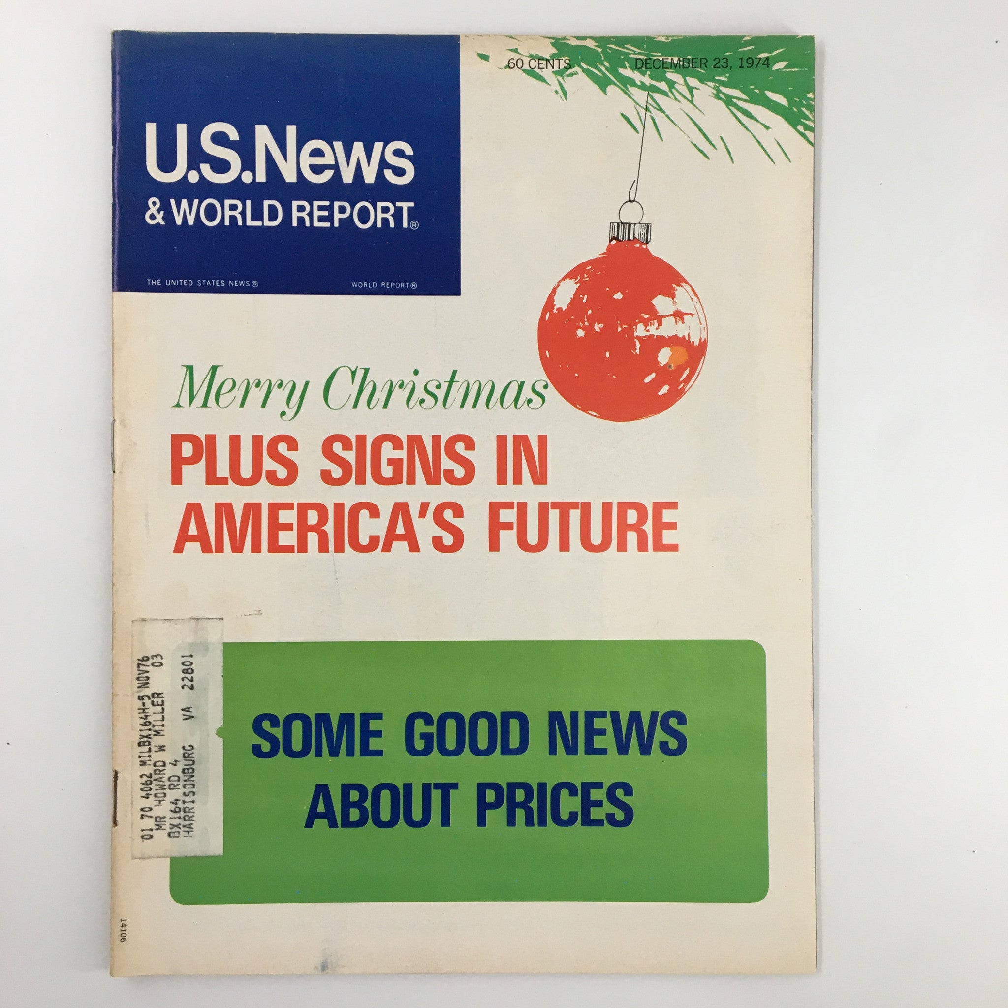 US News & World Report Magazine December 23 1974 Some Good News About Prices