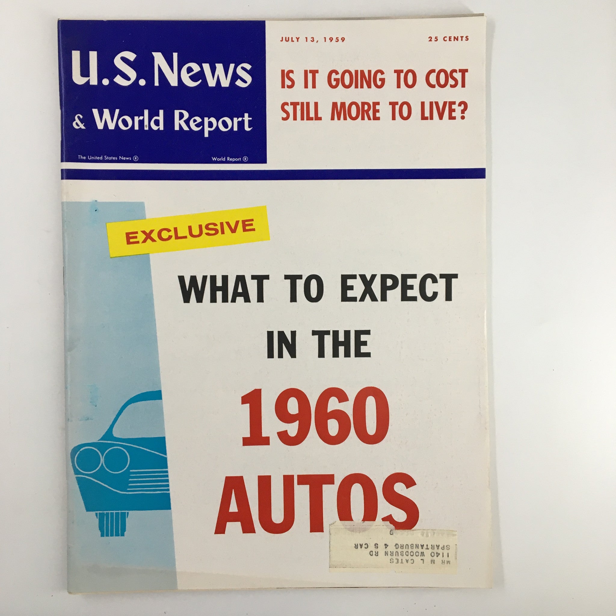 US News & World Report Magazine July 13 1959 What To Expect in The 1960 Autos