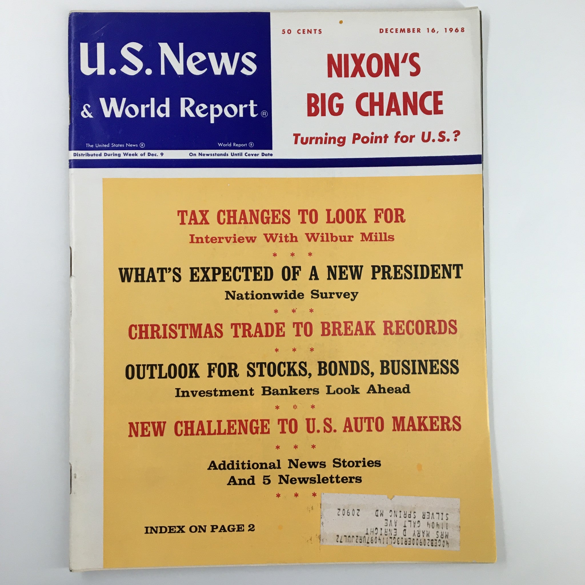 US News & World Report Magazine December 16 1968 Tax Changes To Look For