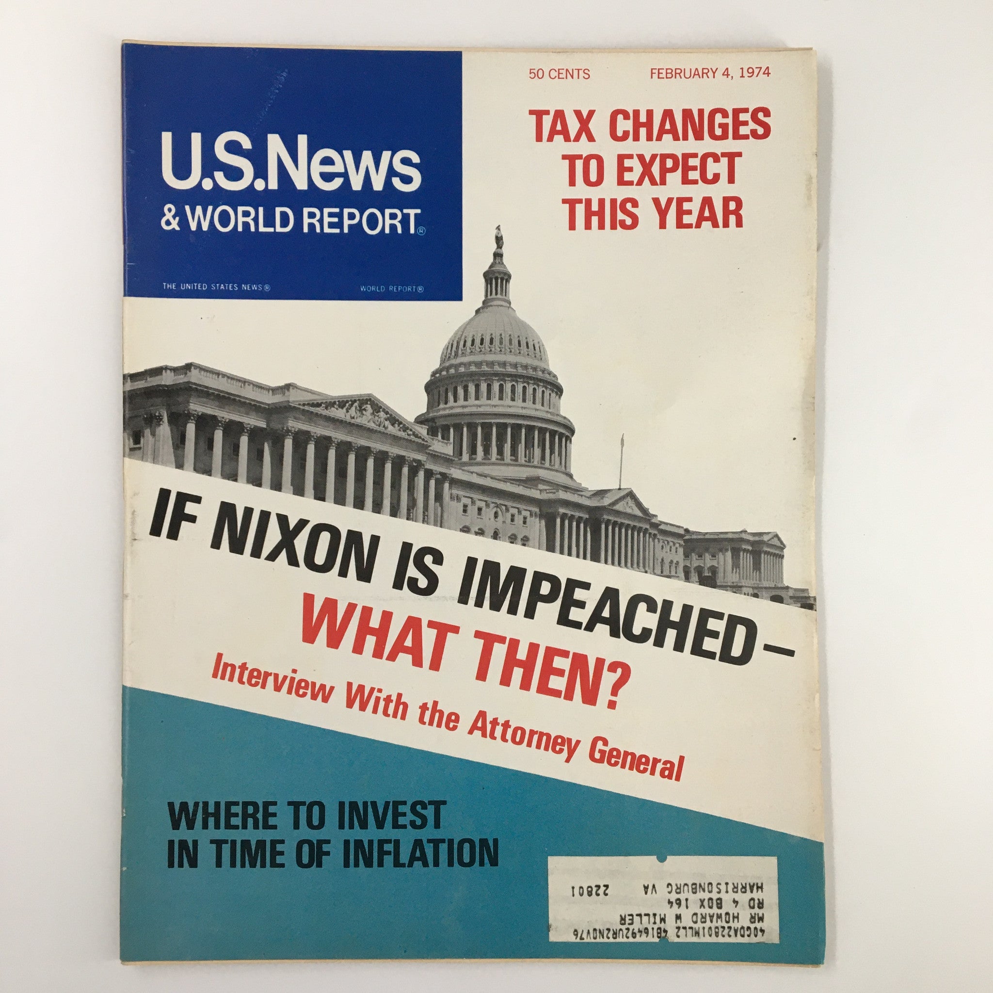 US News & World Report Magazine February 4 1974 If Richard Nixon is Impeached