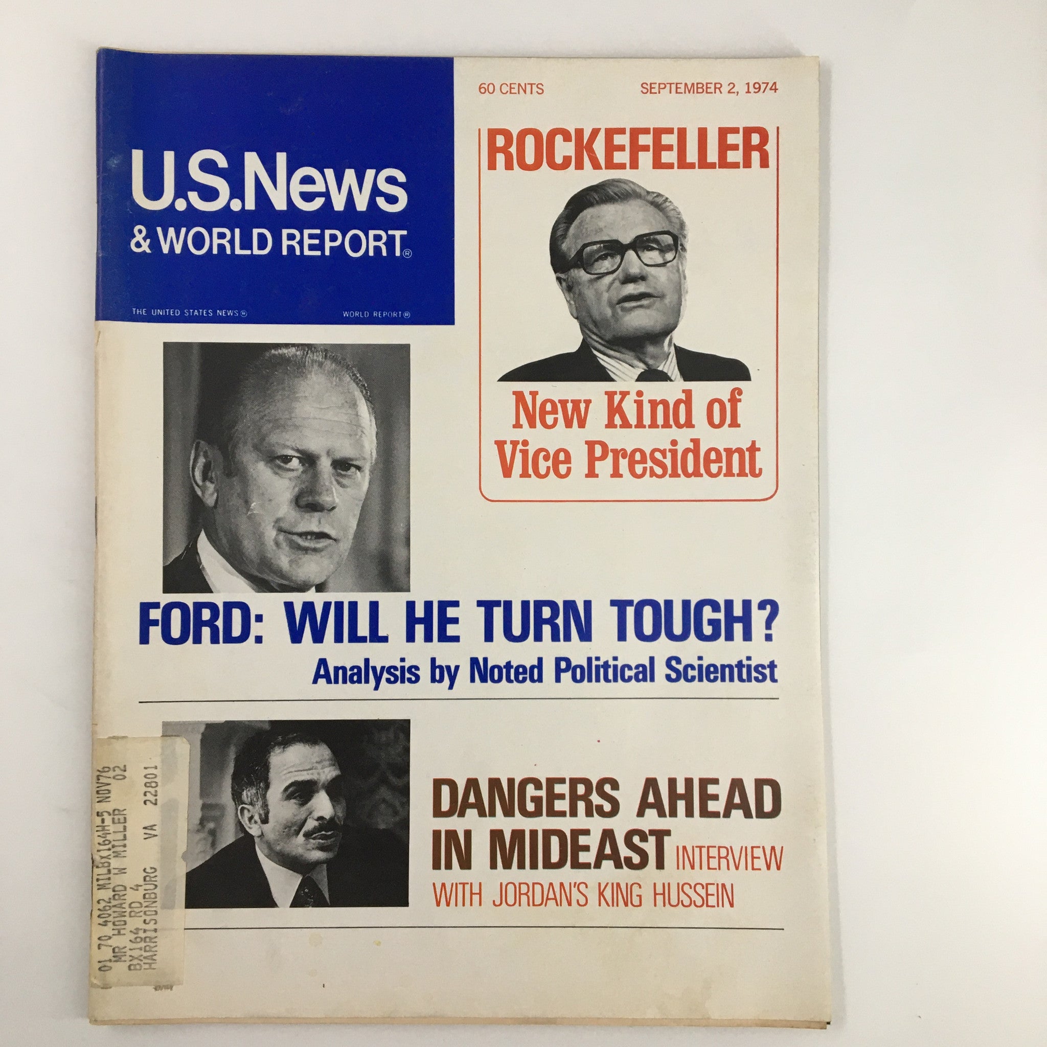 US News & World Report Magazine September 2 1974 Nelson Rockefeller, Gerald Ford