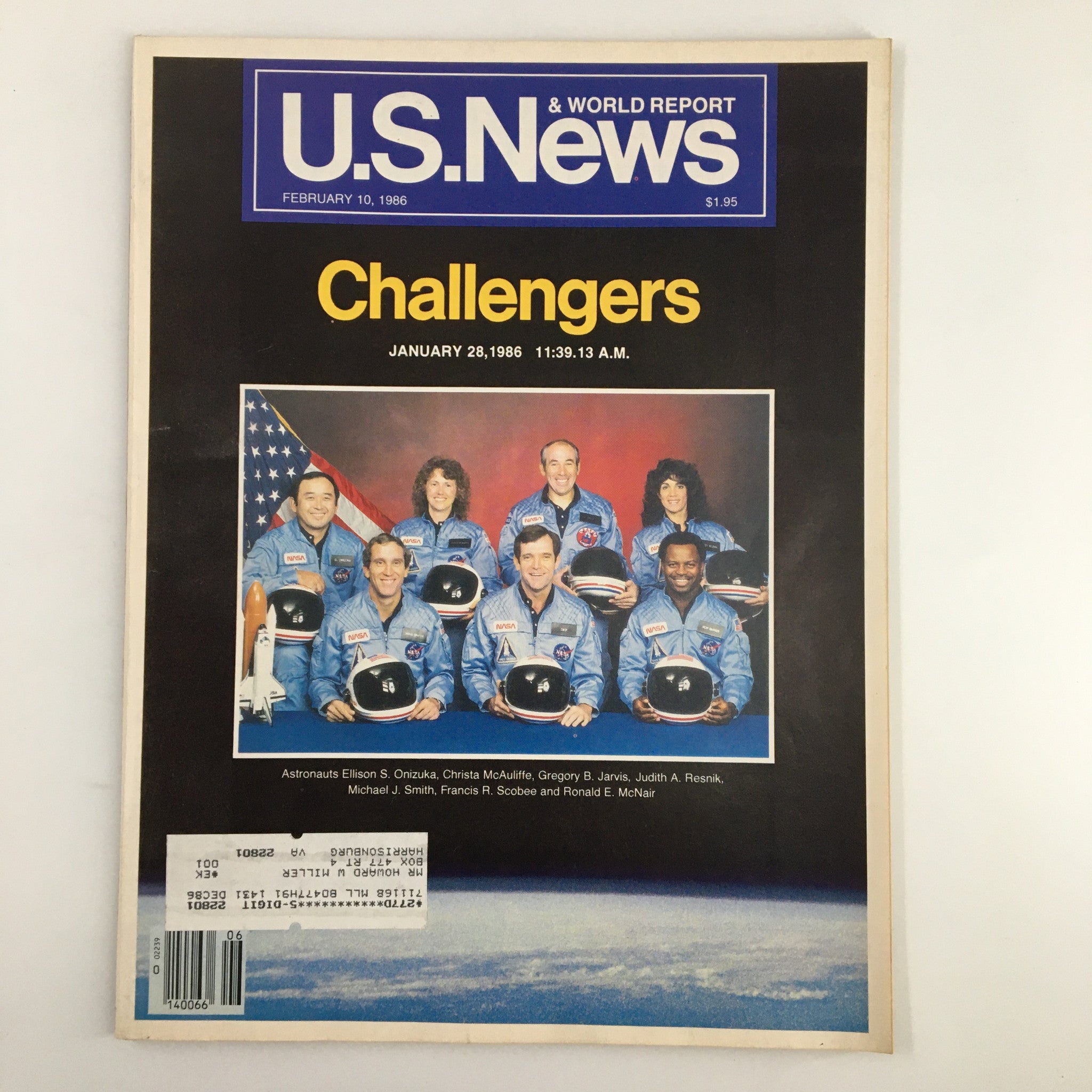 US News & World Report Magazine February 10 1986 The Astronaut Challengers VG