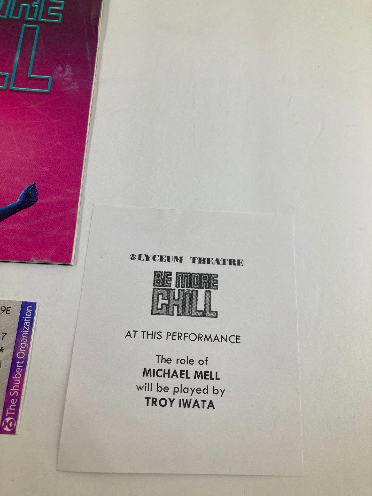 2019 Playbill Lyceum Theatre Will Roland, George Salazar in Be More Chill