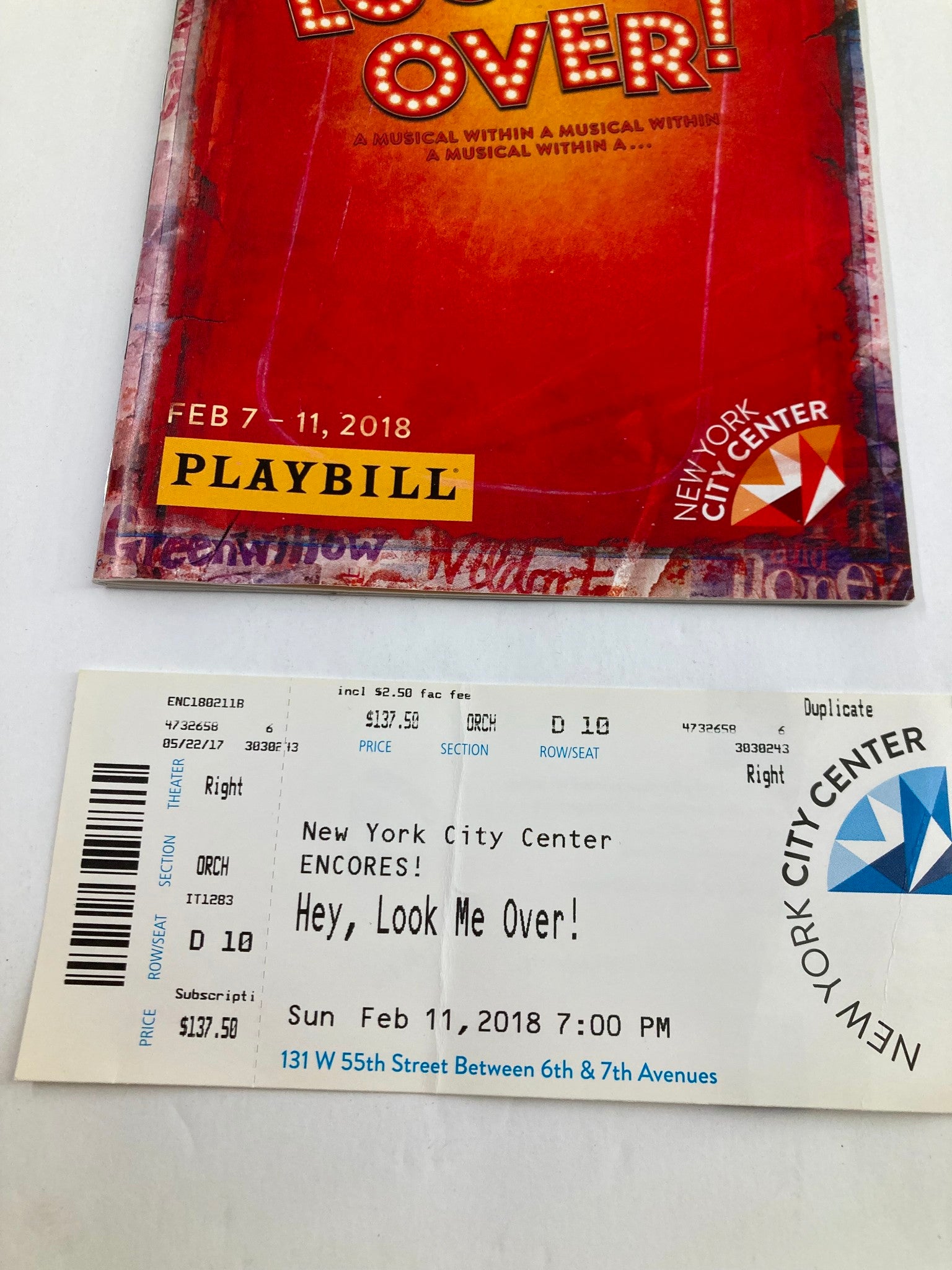 2018 Playbill New York City Center Clyde Alves in Hey, Look Me Over!