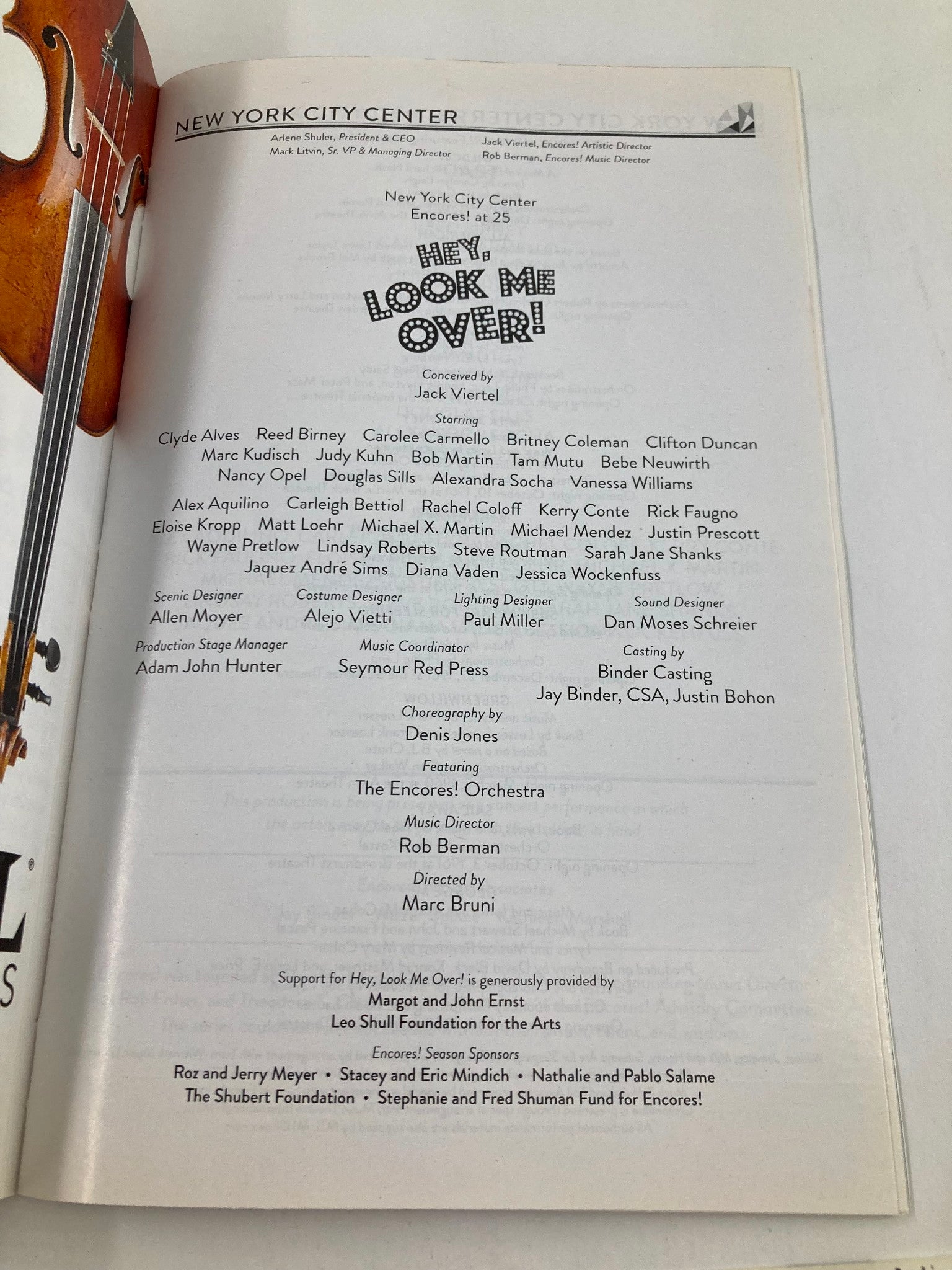 2018 Playbill New York City Center Clyde Alves in Hey, Look Me Over!