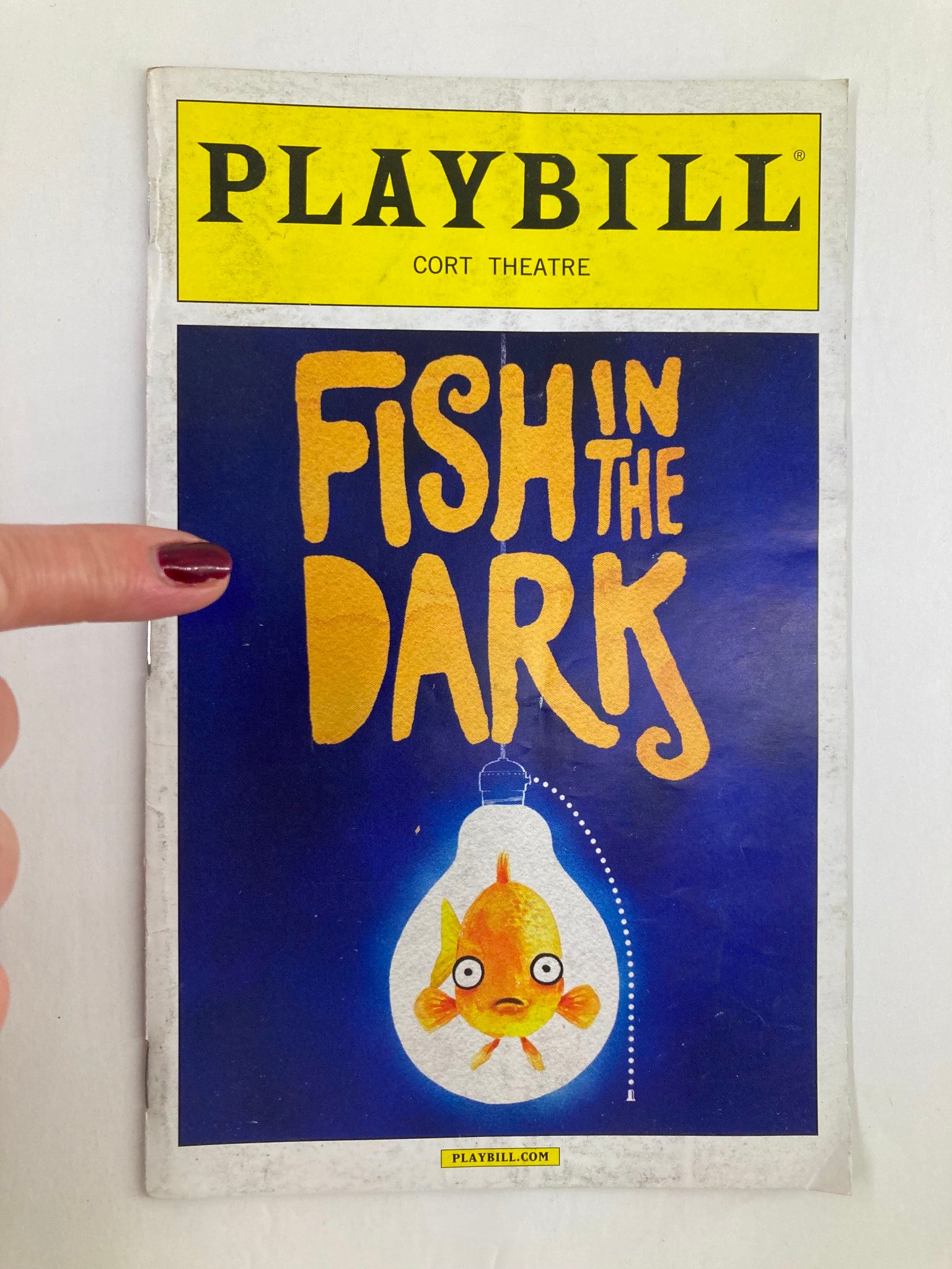 2015 Playbill Cort Theatre Jason Alexander, Larry David's Fish in the Dark