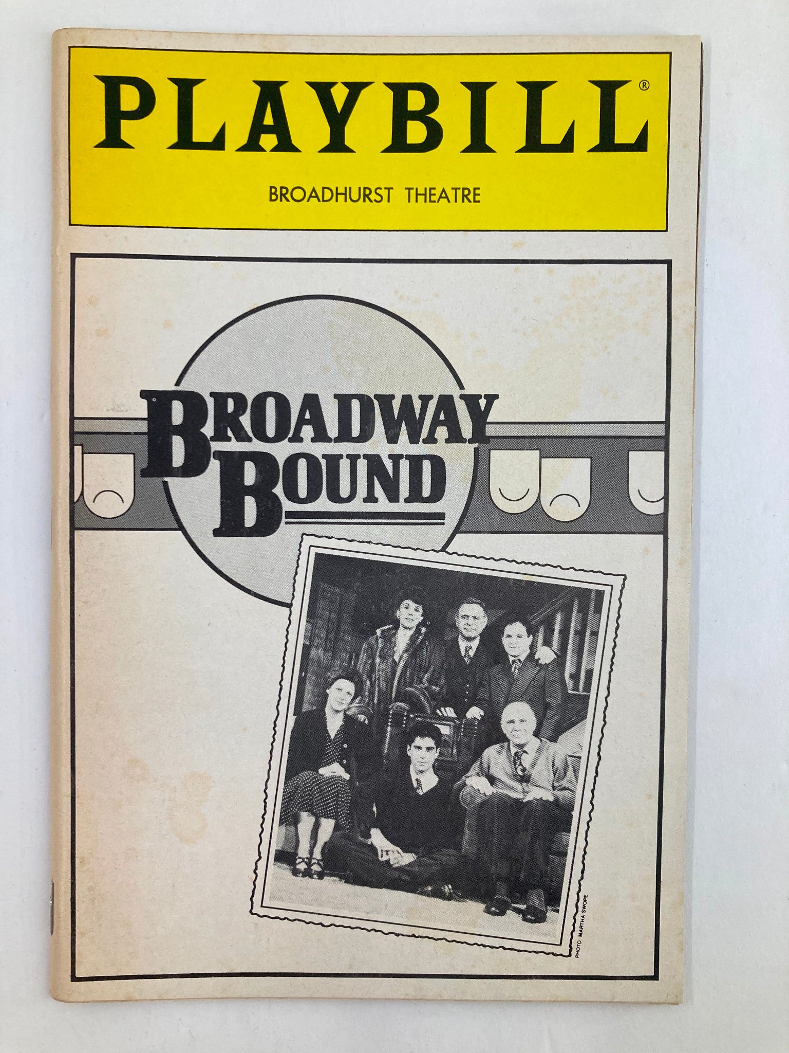 1987 Playbill Broadhurst Theater Linda Lavin in Neil Simon's Broadway Bound