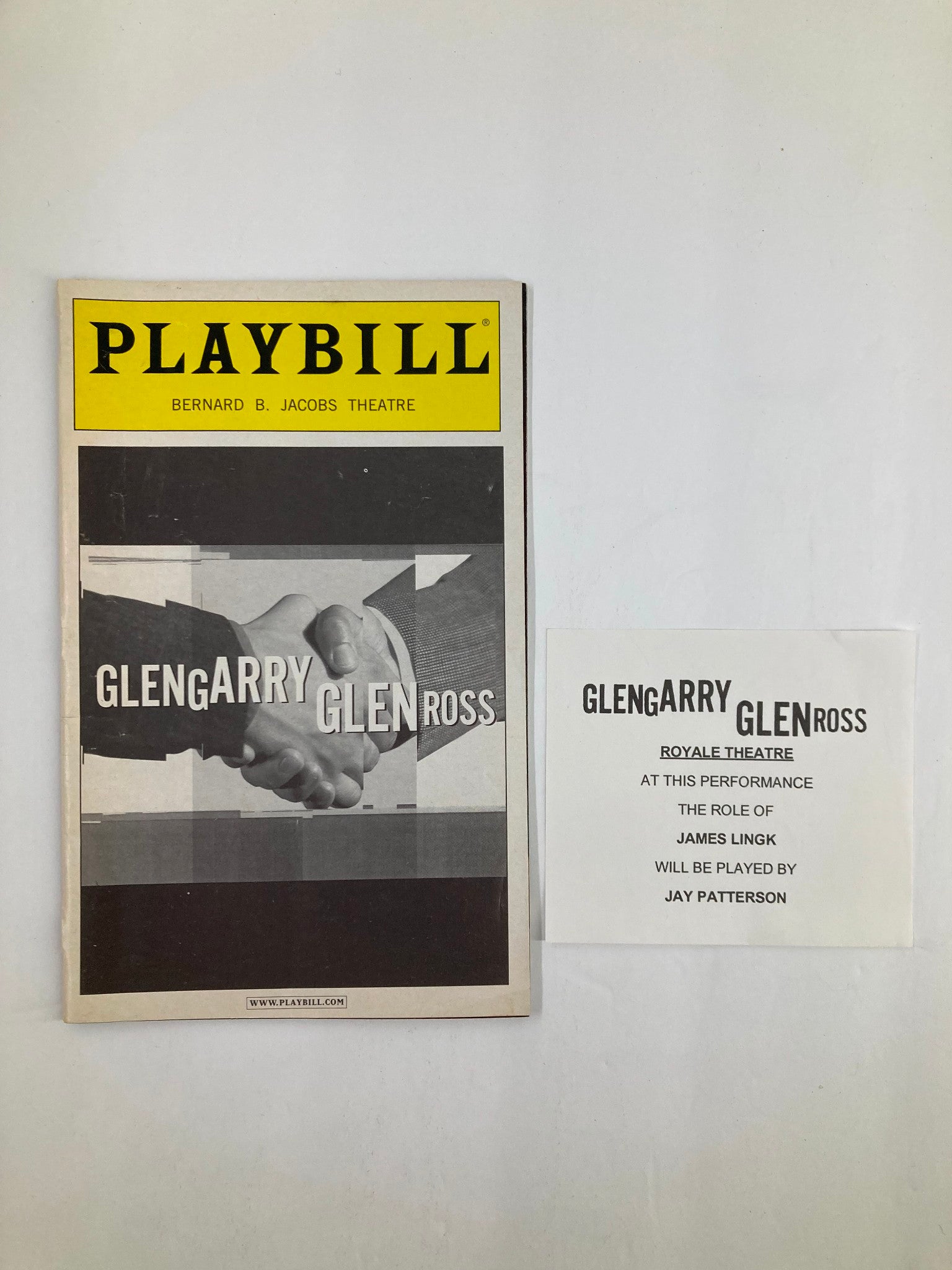 2005 Playbill Bernard B. Jacobs Theatre Alan Alda in Glenn Garry, Glenn Ross