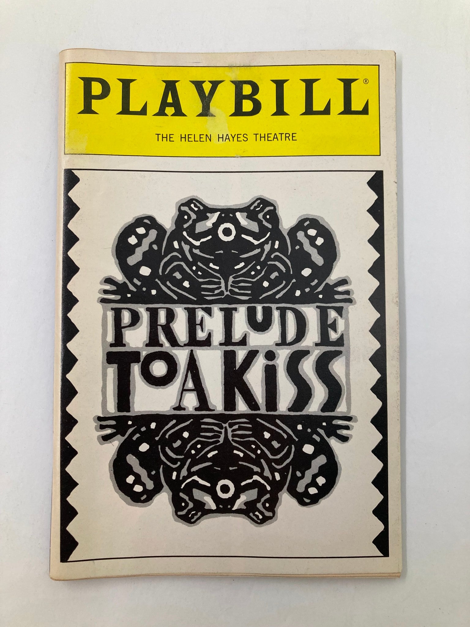 1990 Playbill The Helen Hayes Theatre Barnard Hughes in Prelude to a Kiss