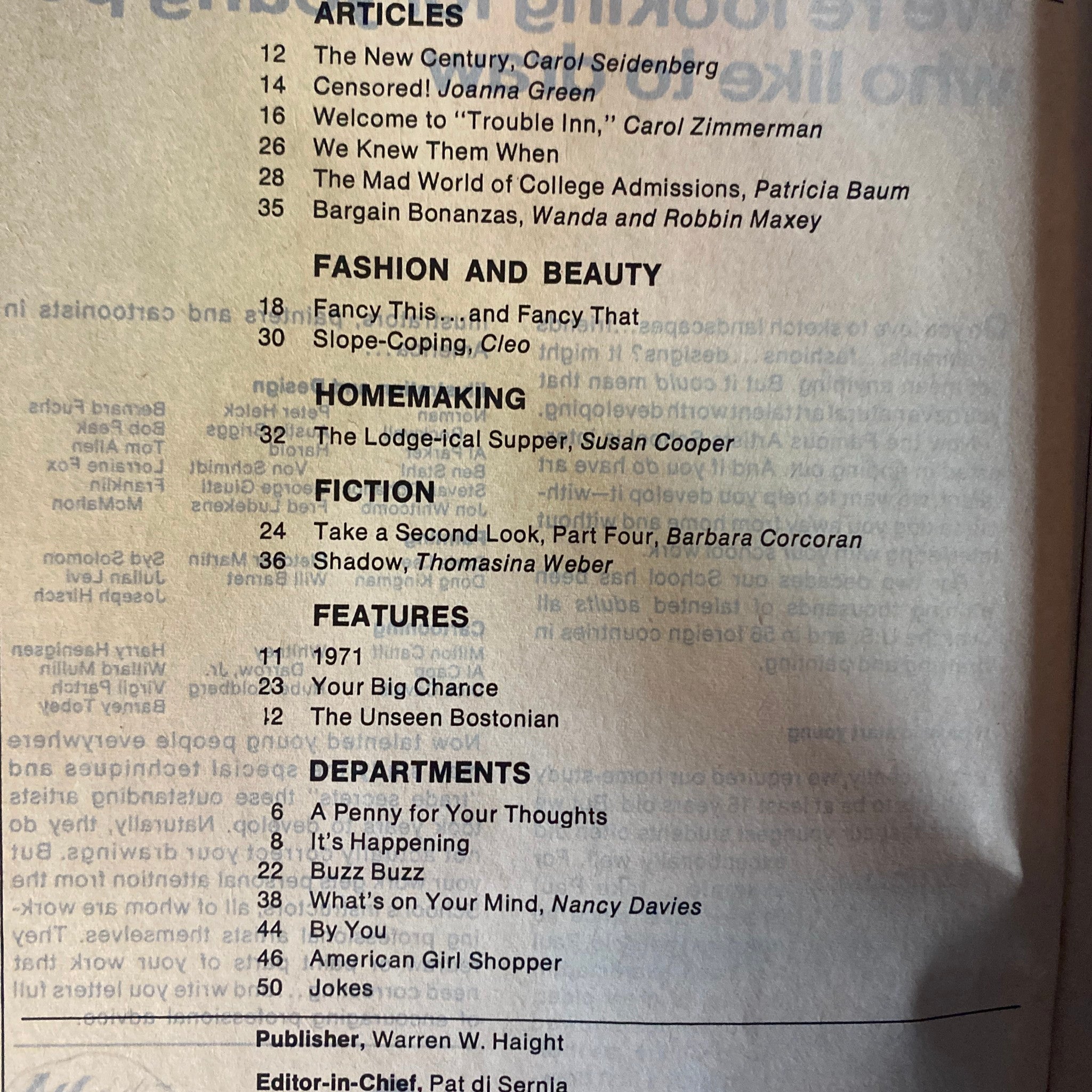 American Girl Magazine January 1971 Fancy This and Fancy That