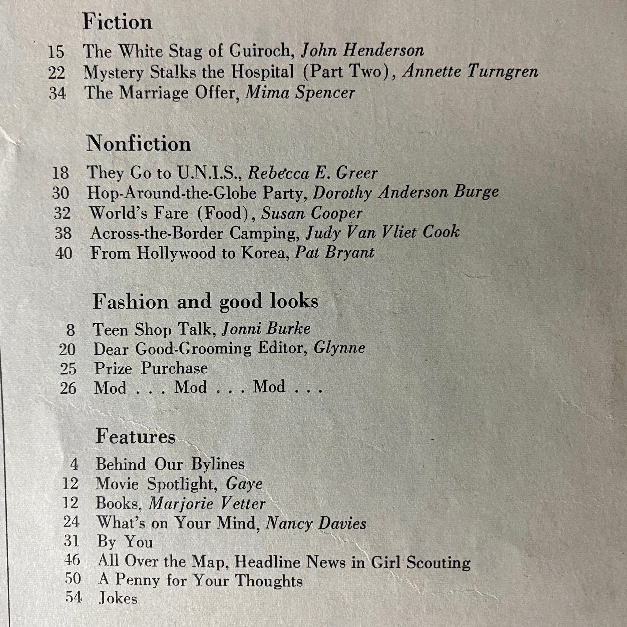 American Girl Magazine February 1965 The White Stag of Guiroch