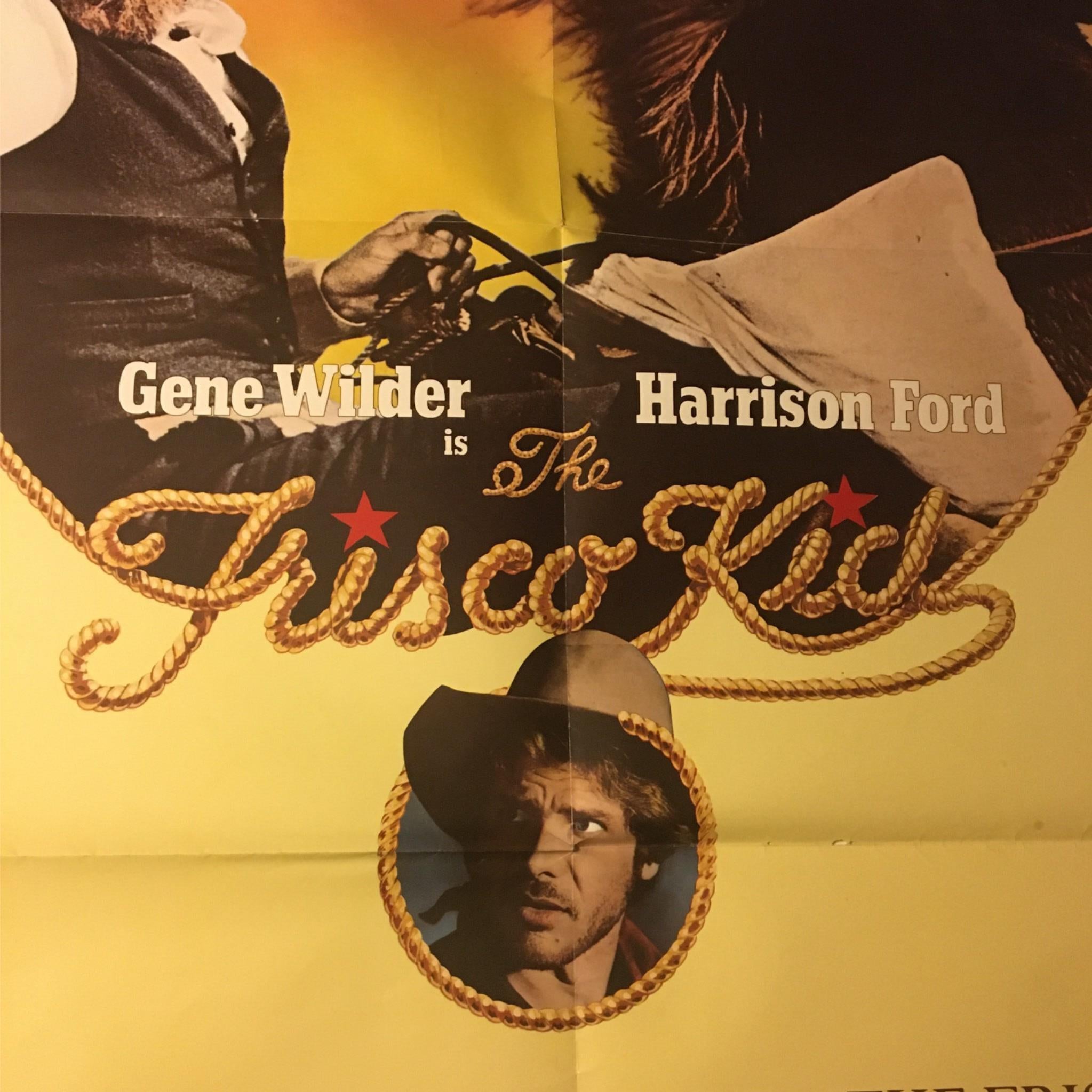 1979 The Frisco Kid 41" x 27" Original Movie Poster Gene Wilder, Harrison Ford