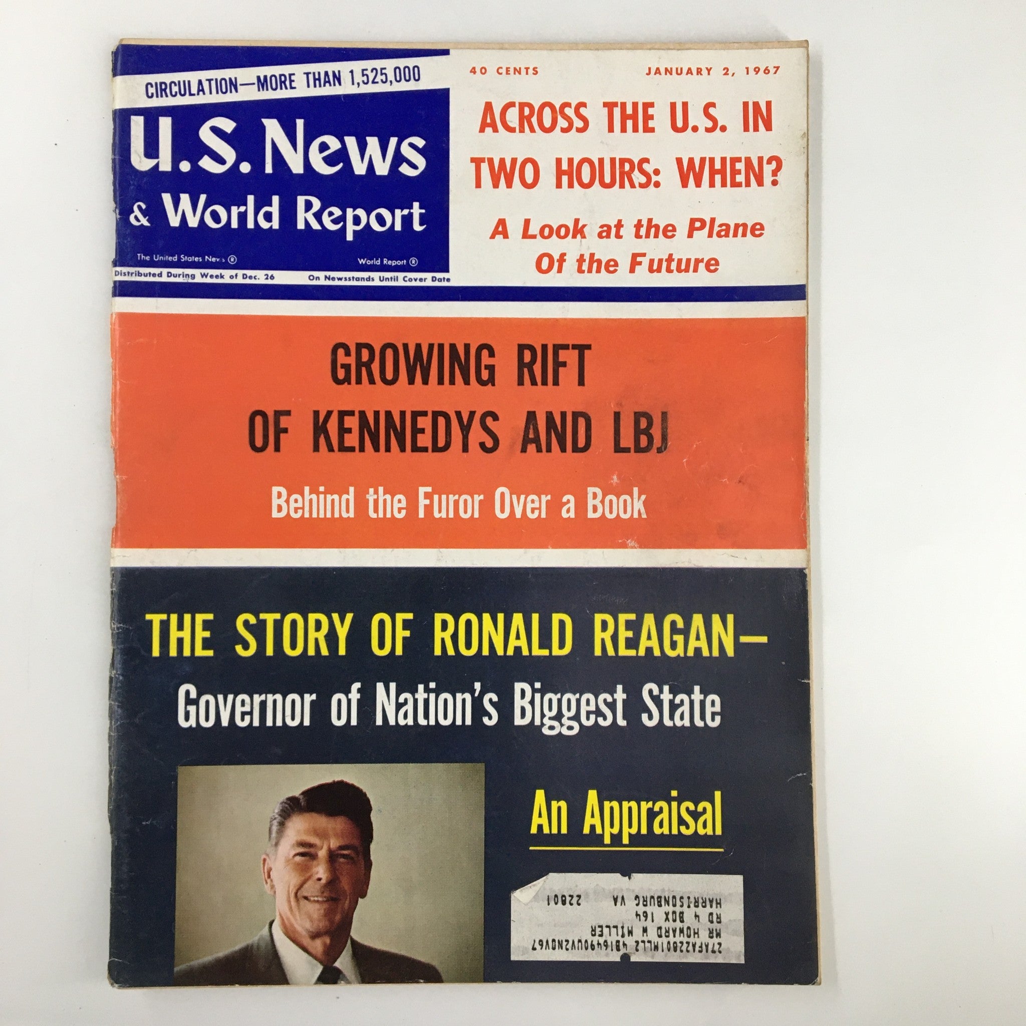 US News & World Report Magazine January 2 1967 Growing Rift of Kennedys & LBJ