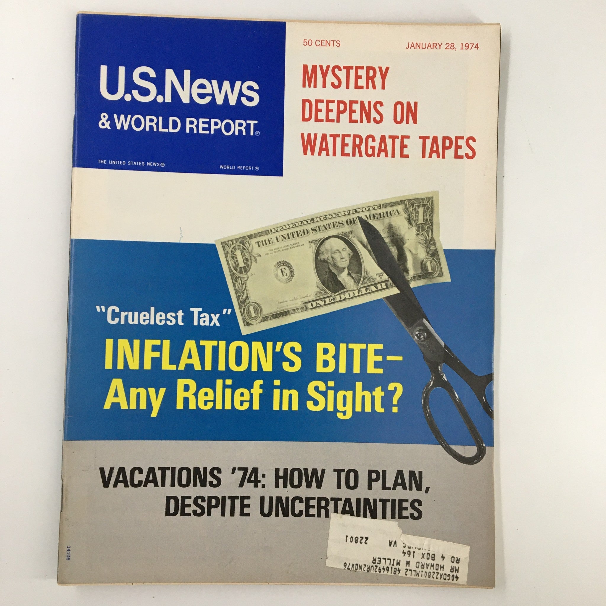 US News & World Report Magazine January 28 1974 Mystery Deepens on Watergate