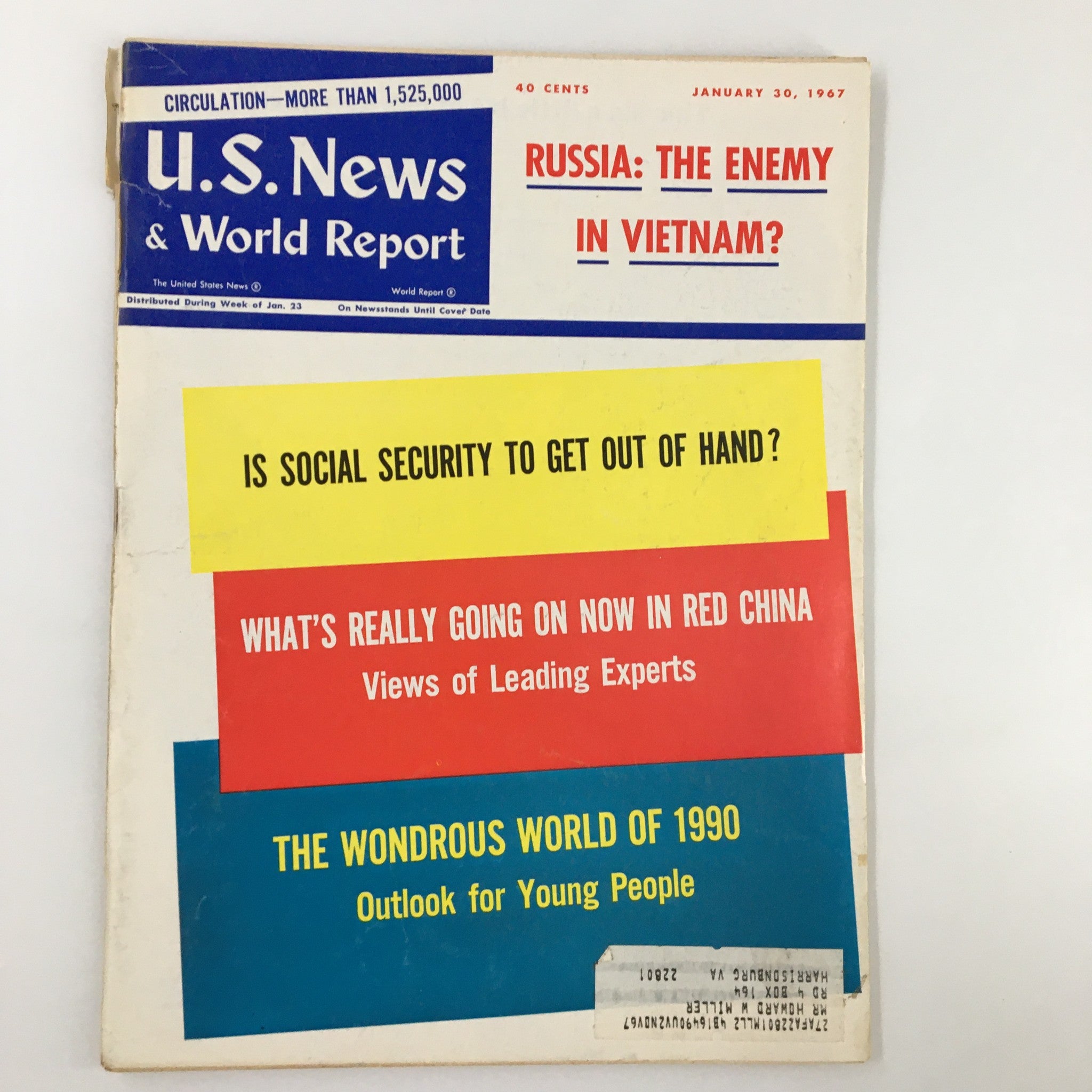 US News & World Report Magazine January 30 1967 Russia The Enemy in Vietnam?