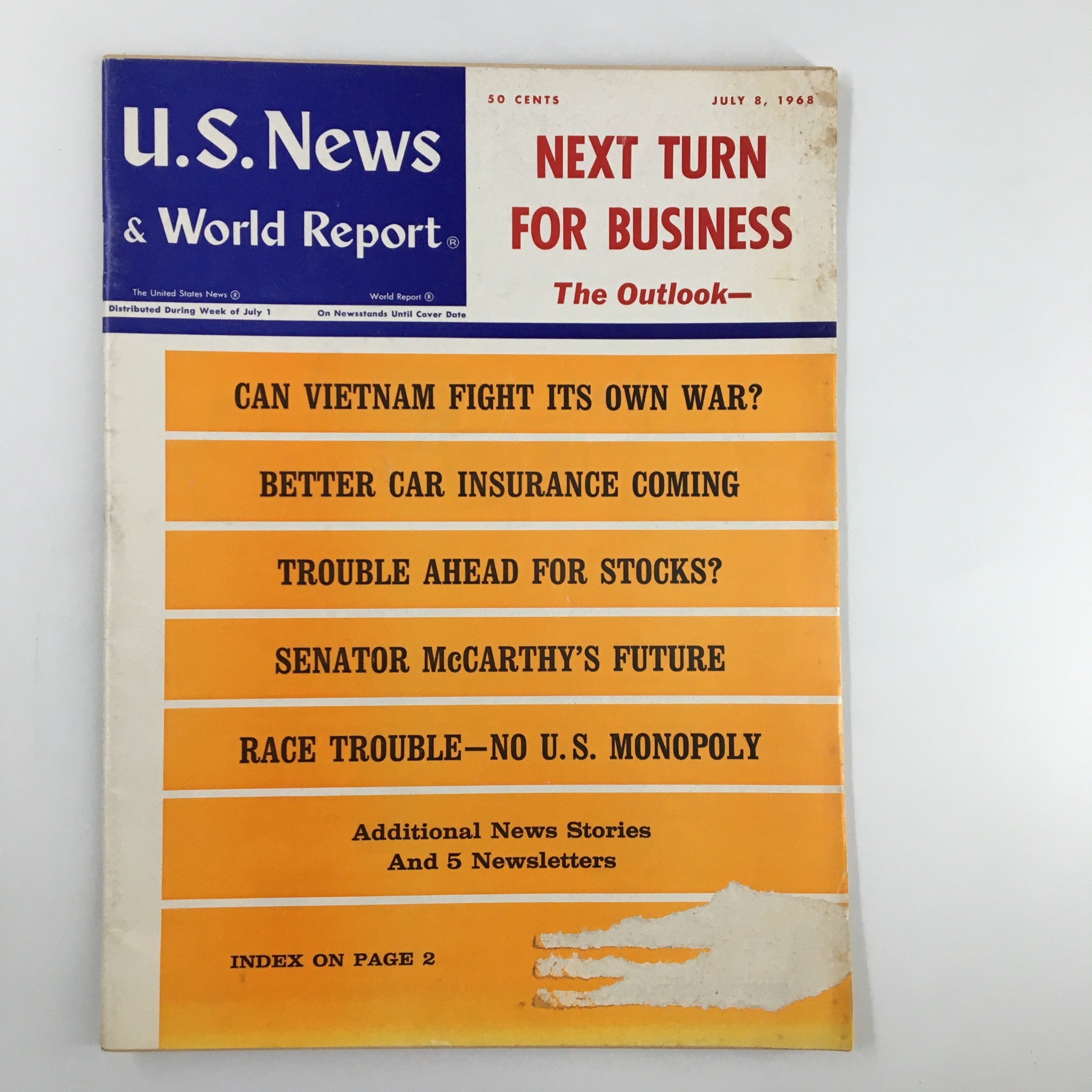 US News & World Report Magazine July 8 1968 Next Turn for Business The Outlook