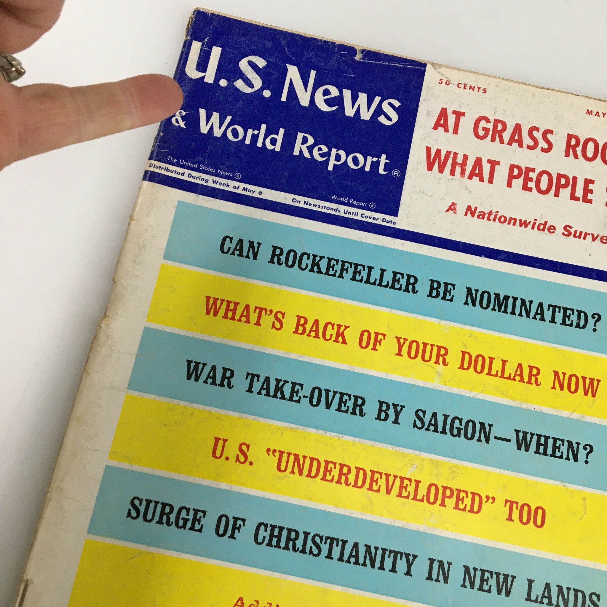 US News & World Report Magazine May 13 1968 At Grass Roots What People Say