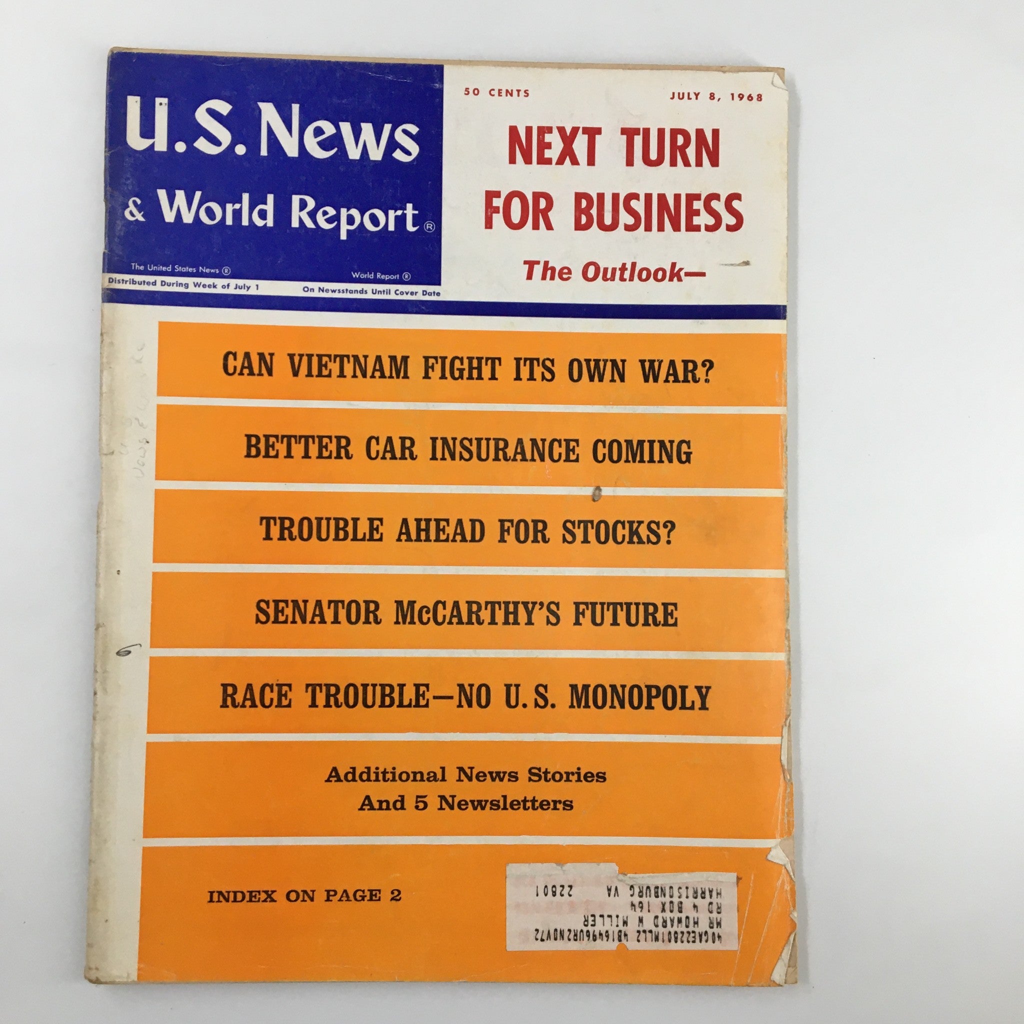 US News & World Report Magazine July 8 1968 Can Vietnam Fight Its Own War?