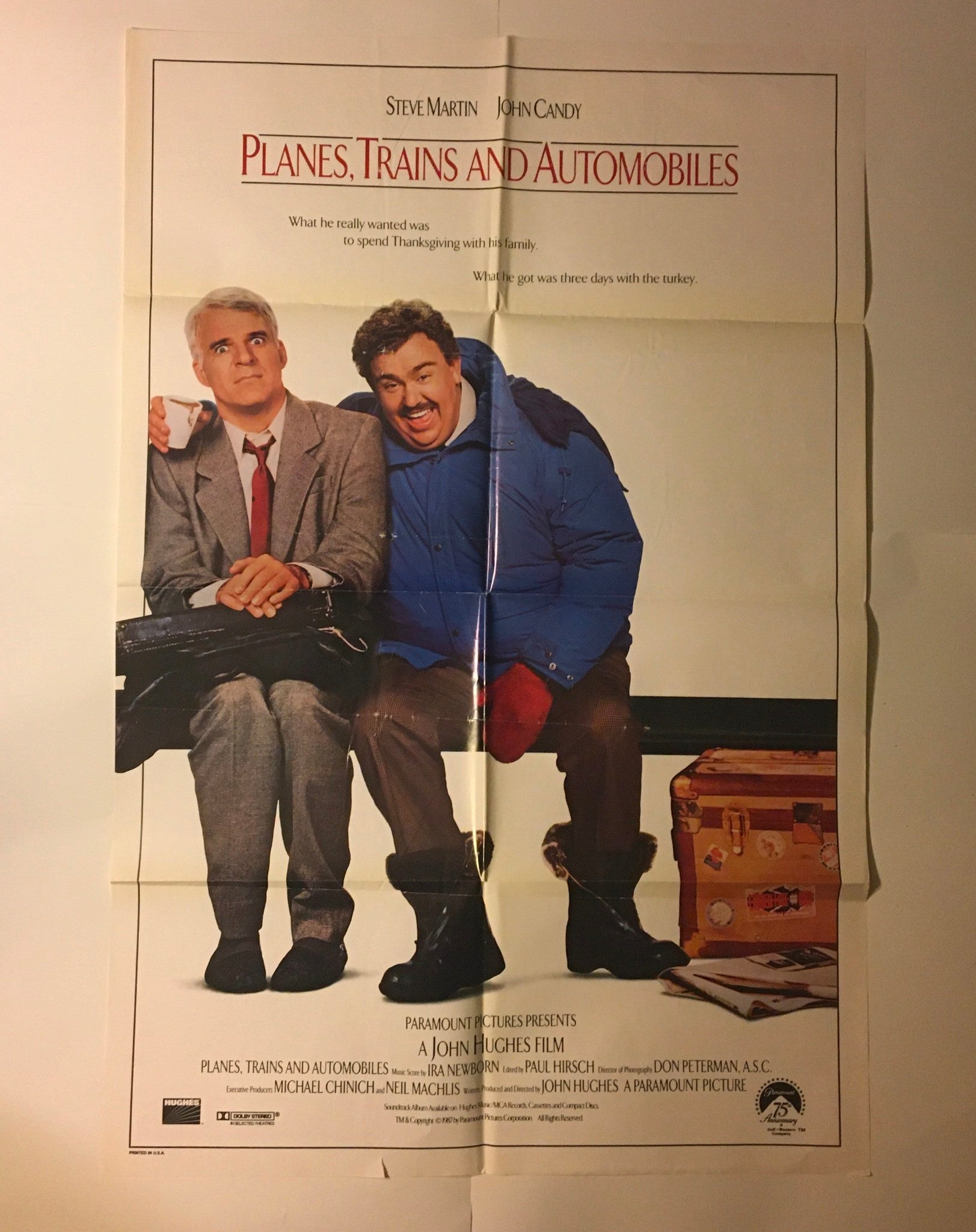 1987 Planes, Trains and Automobiles 41" x 27" Original Movie Poster