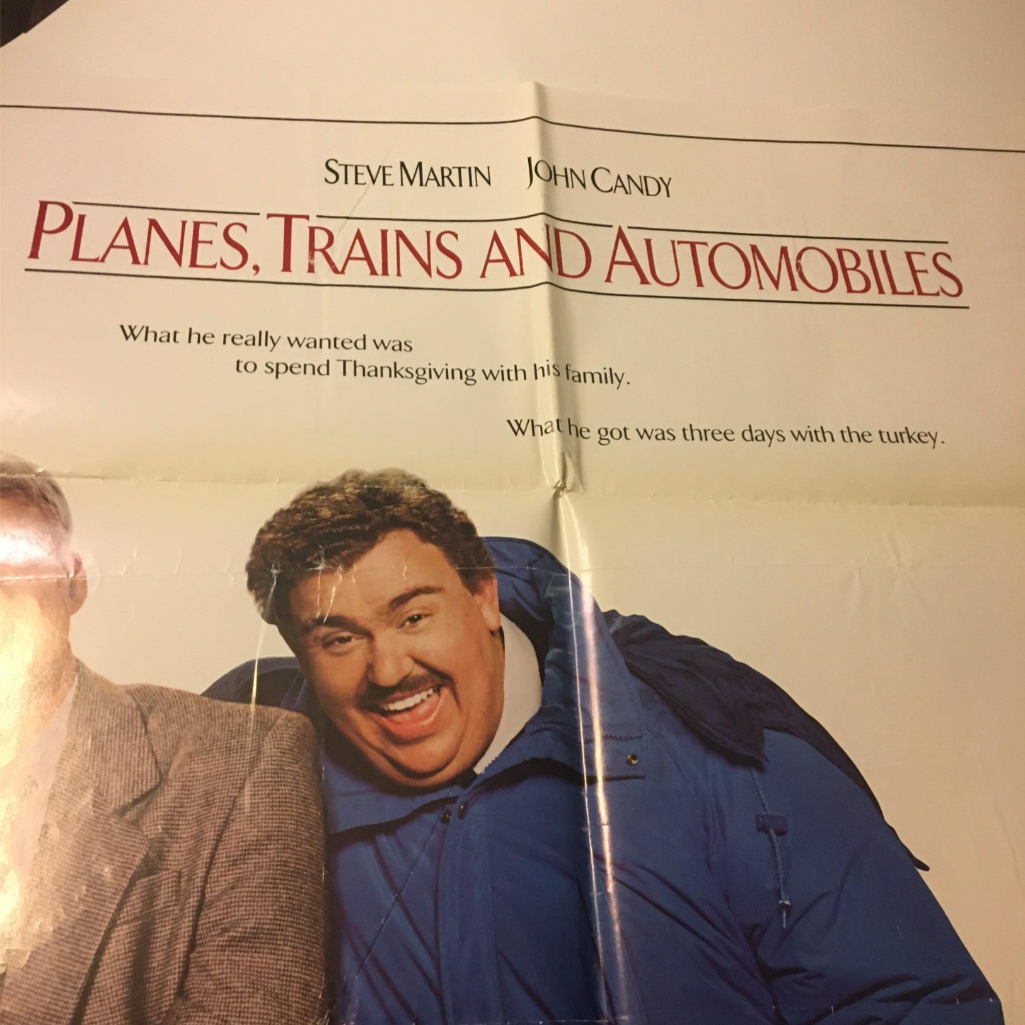 1987 Planes, Trains and Automobiles 41" x 27" Original Movie Poster